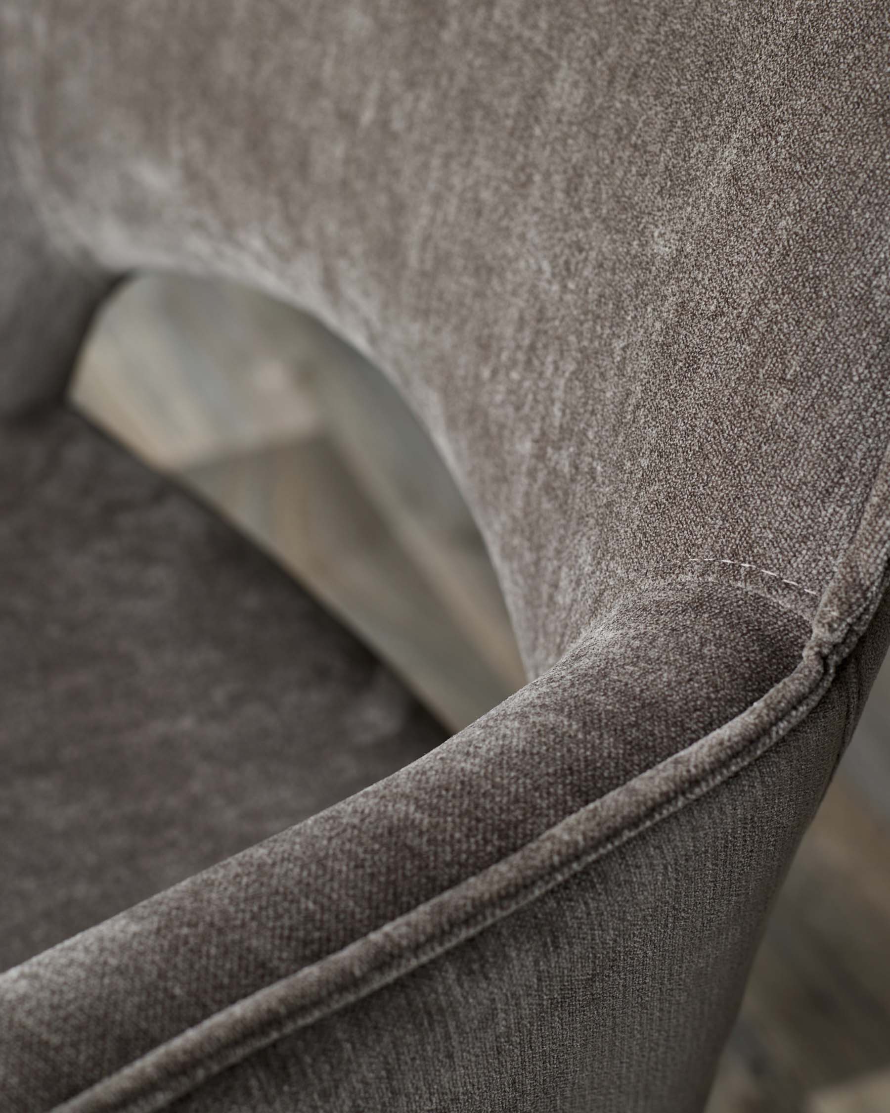 Marlow mocha fabric swivel bar stool - Image 4
