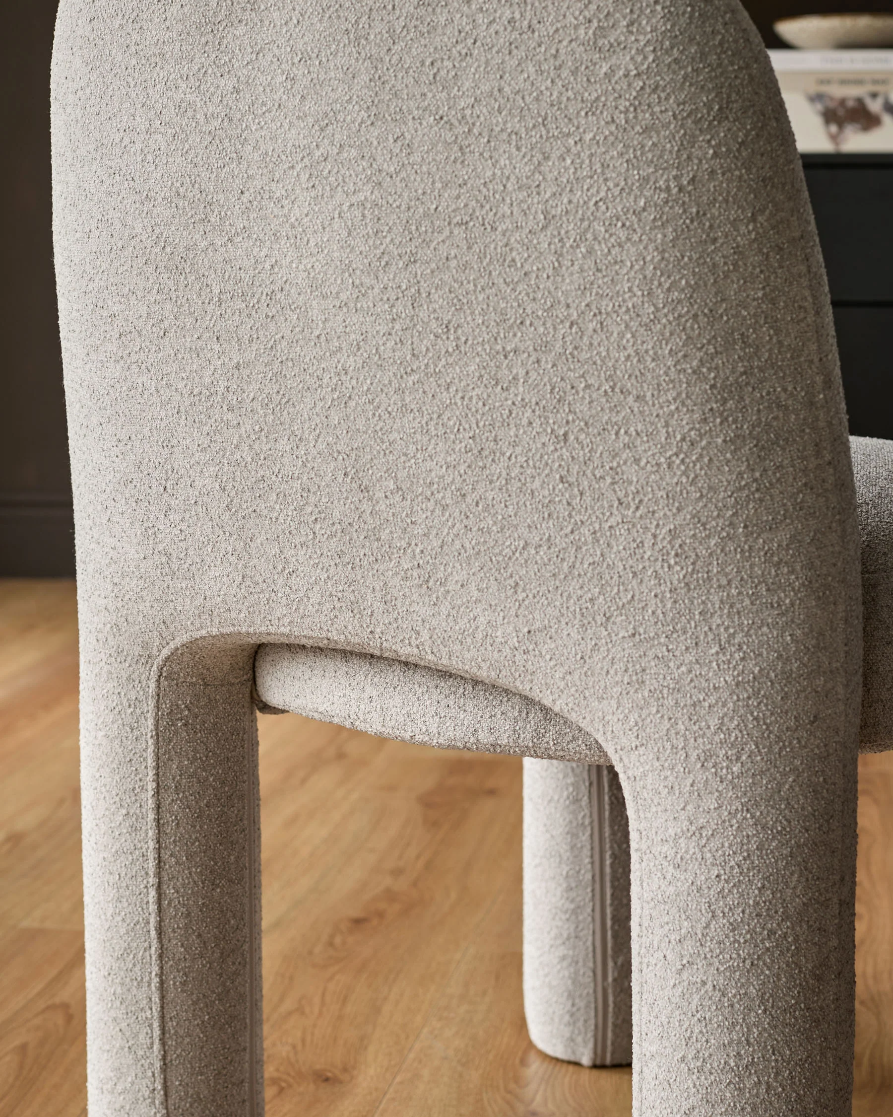 Mason light grey boucle dining chair - Image 13