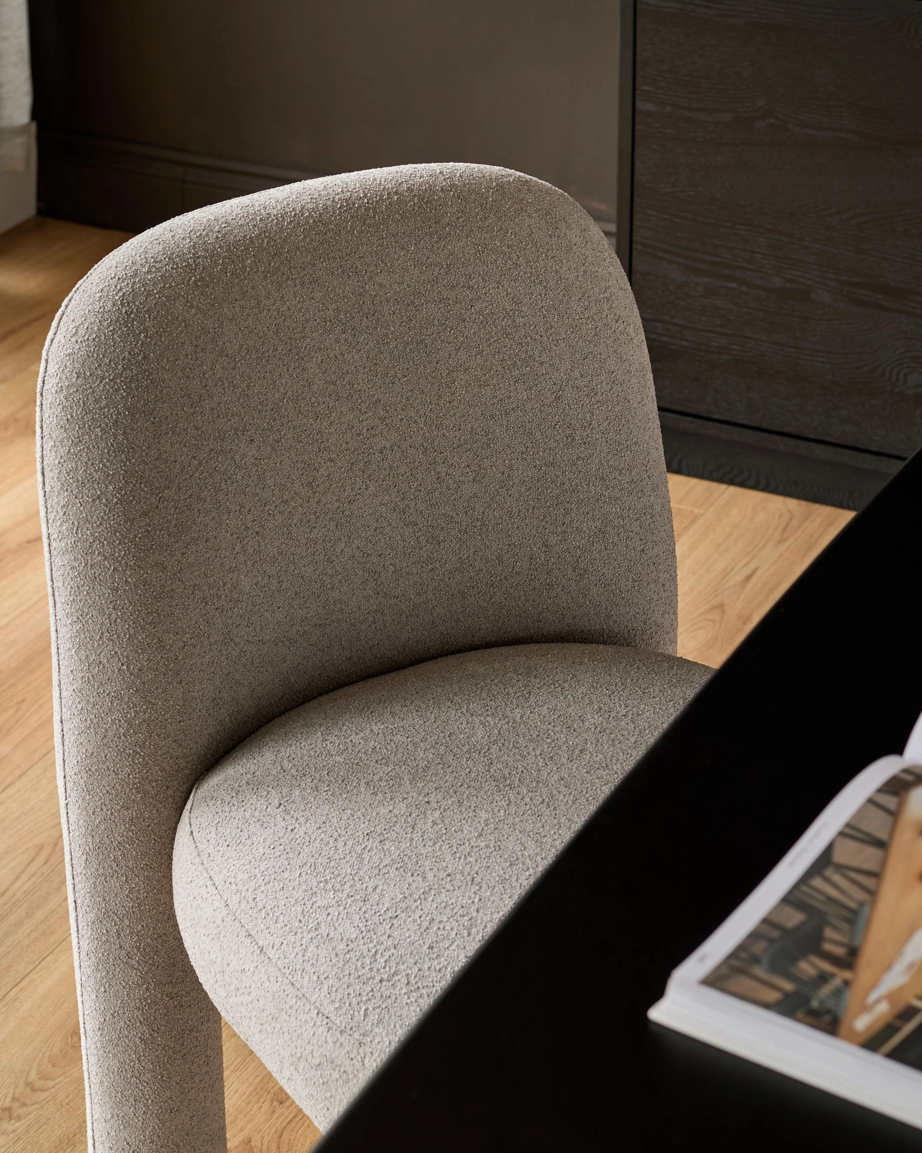Mason light grey boucle dining chair - Image 4
