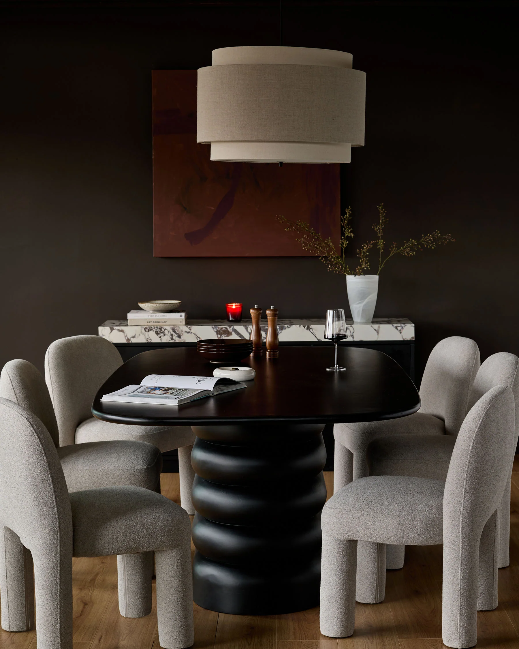 Mason light grey boucle dining chair - Image 5