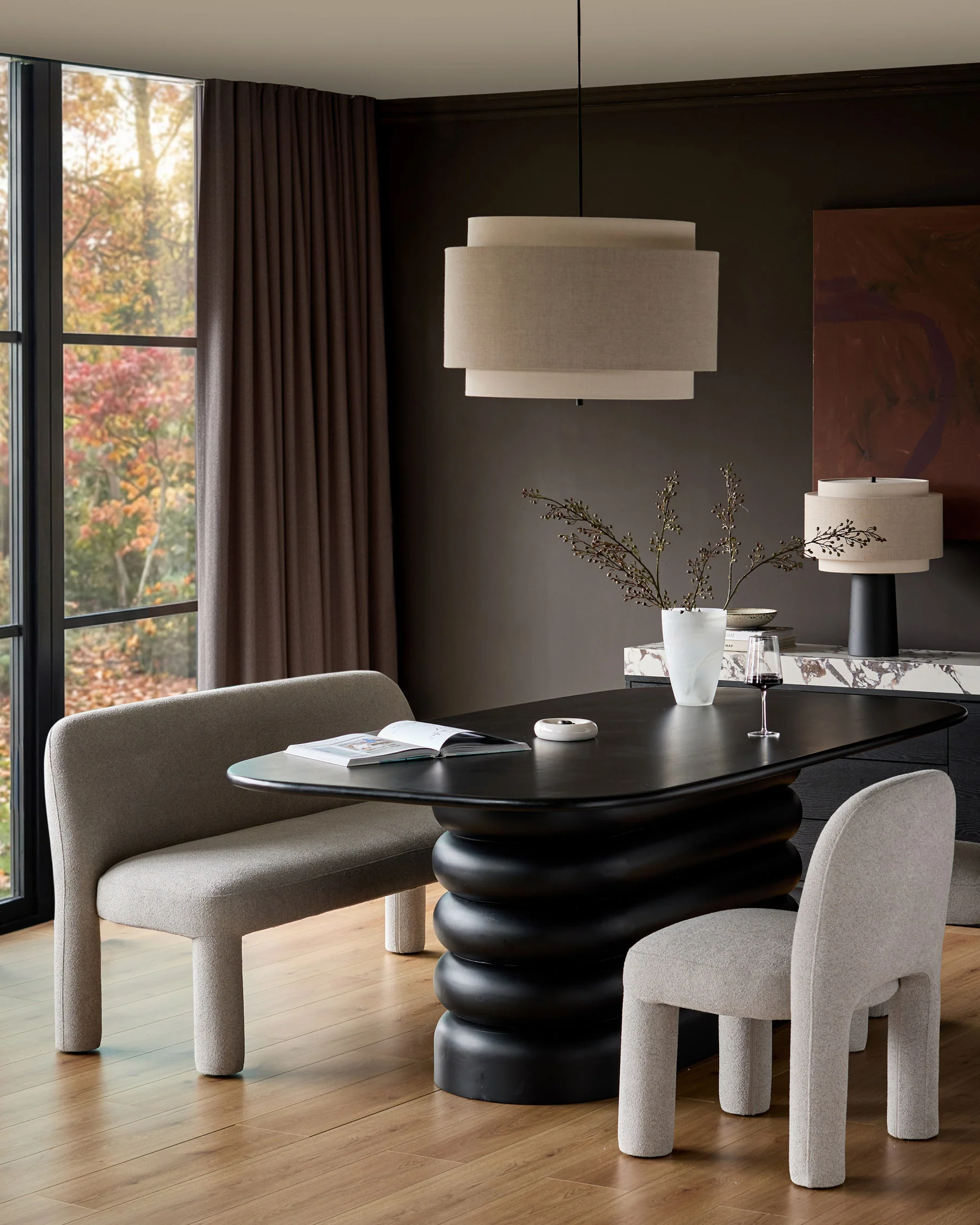 Mason light grey boucle dining chair - Image 7