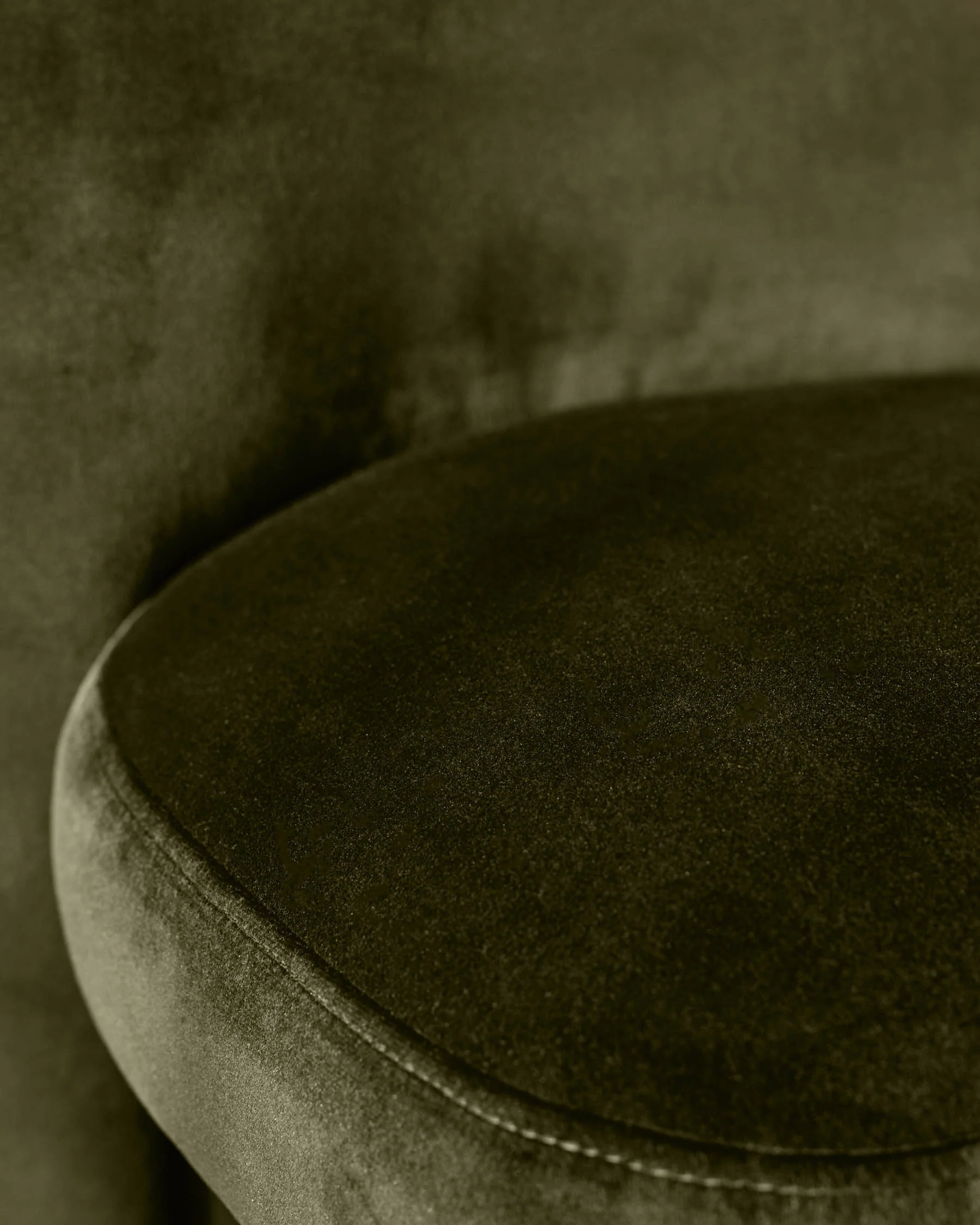 Mason olive green velvet dining chair - Image 6