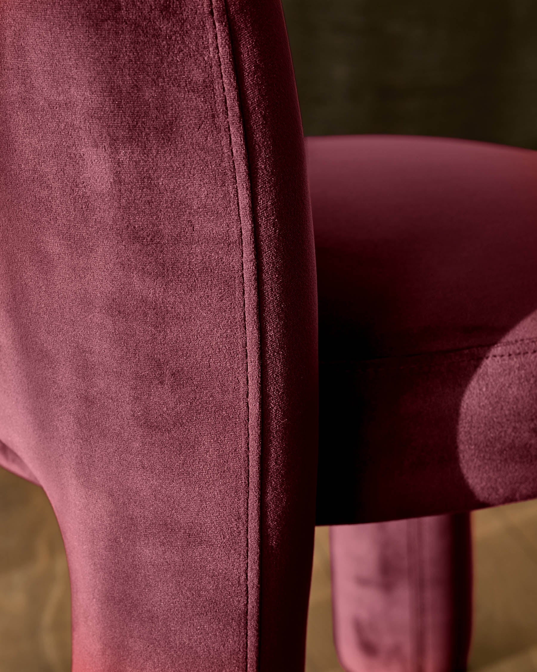 Mason plum velvet dining chair - Image 5