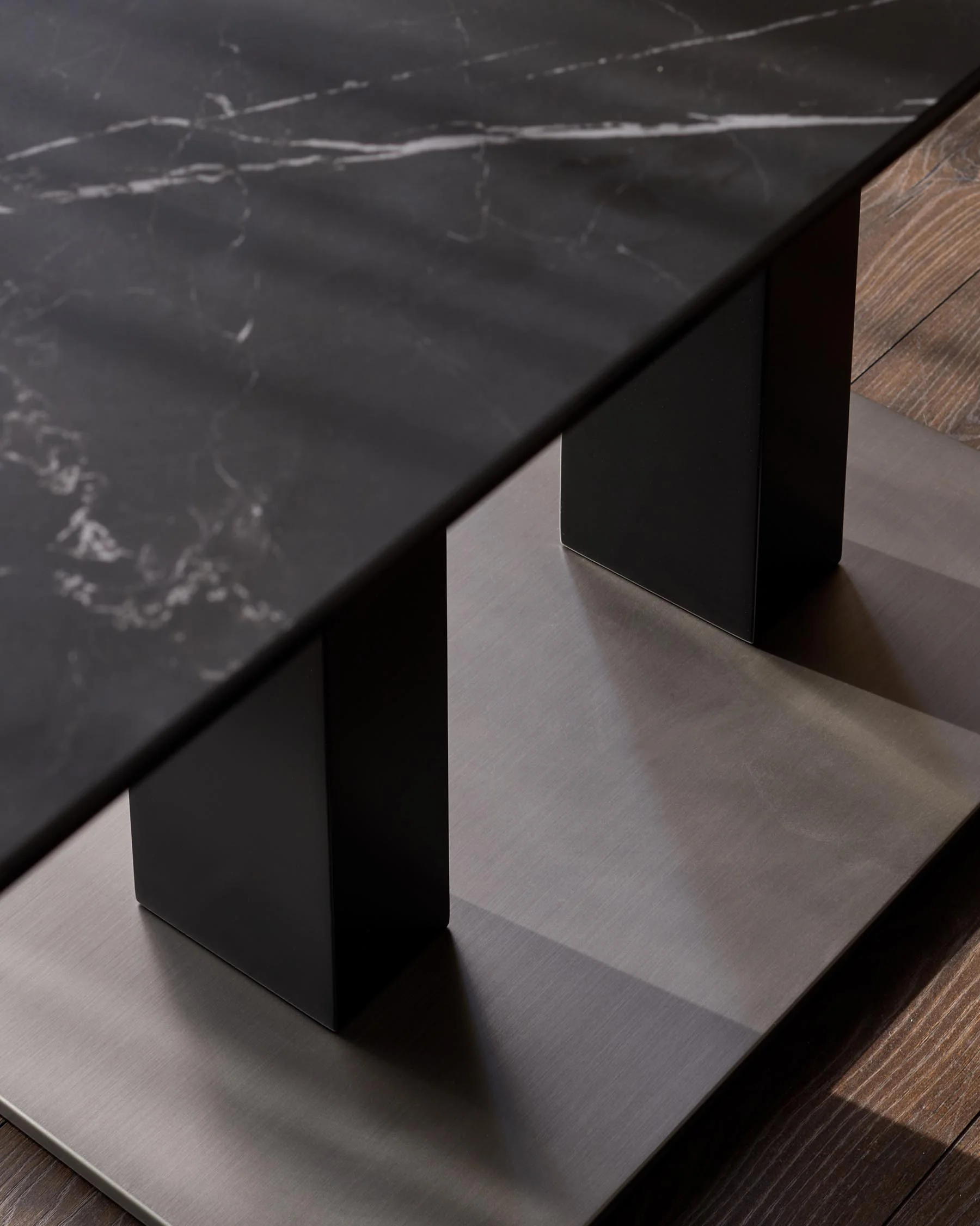 Mia Black Ceramic 6 Seater Dining Table - Image 4