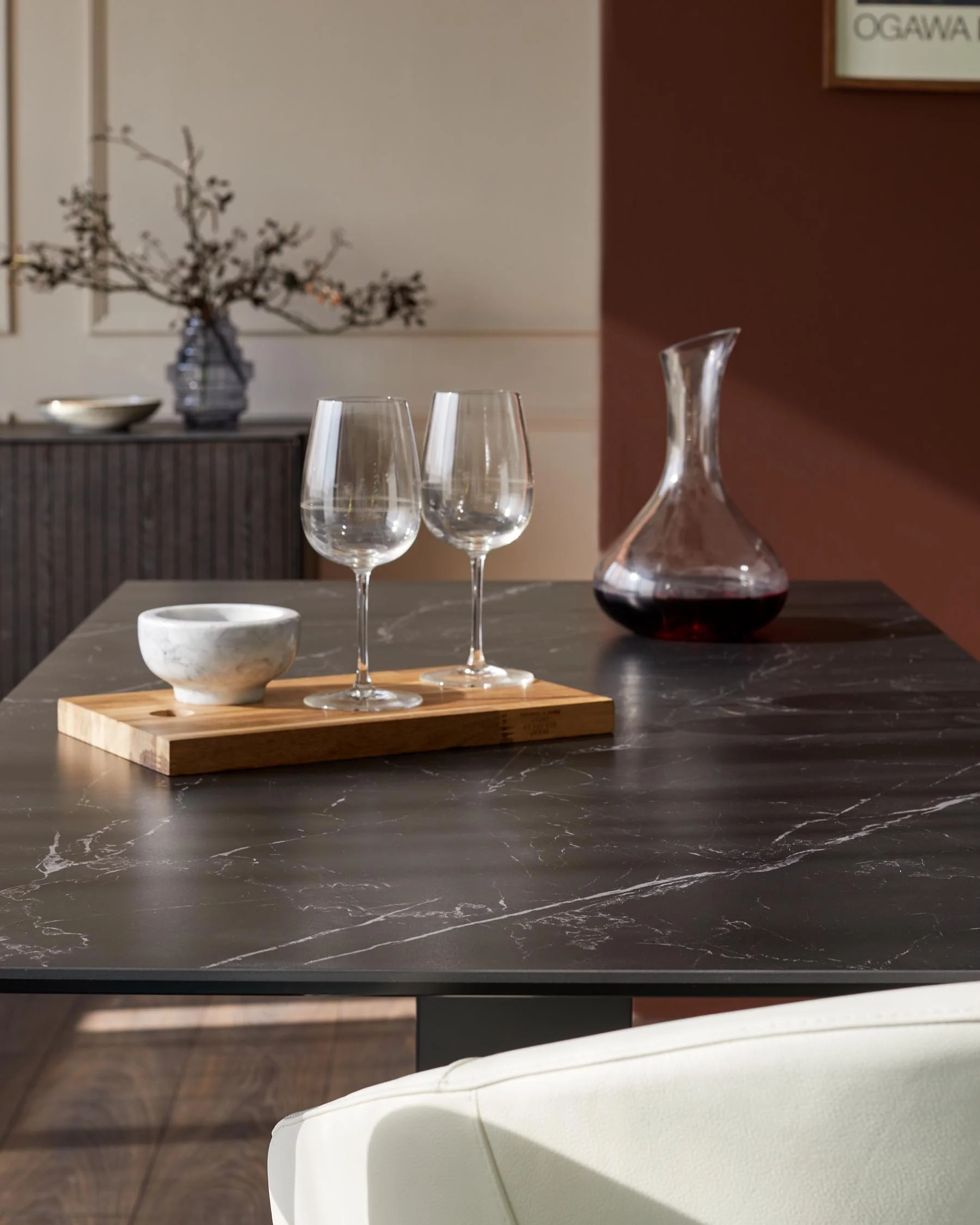 Mia Black Ceramic 6 Seater Dining Table - Image 5