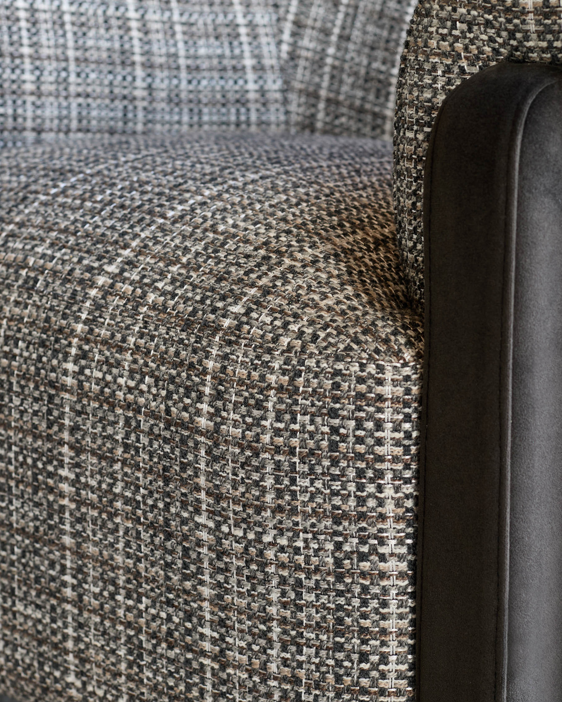 Miles dark chocolate mixed material occasional chair - Image 10