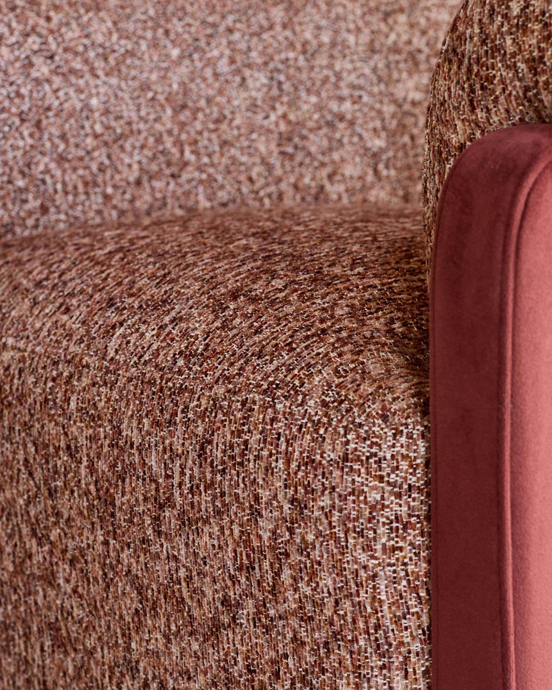 Miles toffee red mixed material occasional chair - Image 11