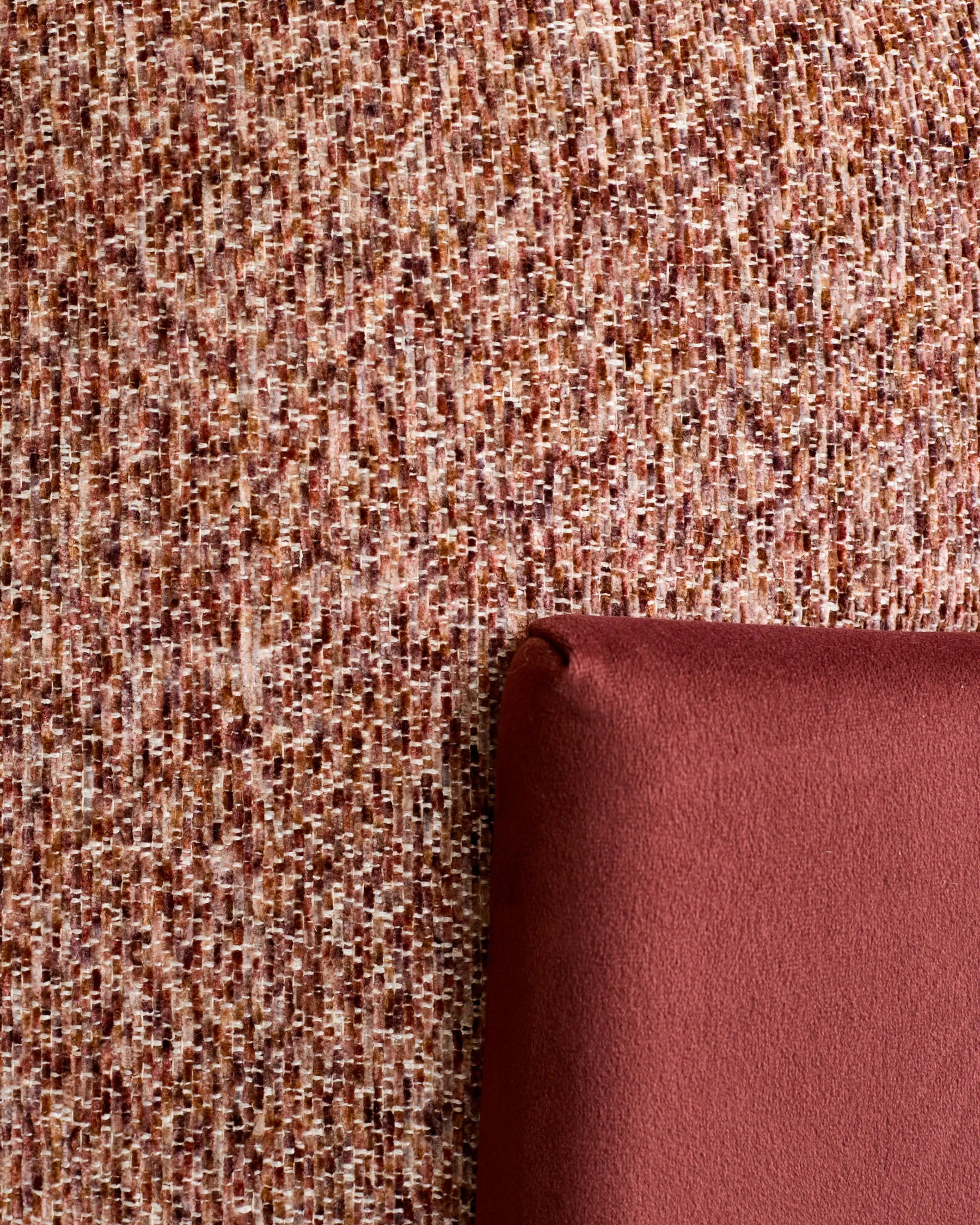 Miles toffee red mixed material occasional chair - Image 12