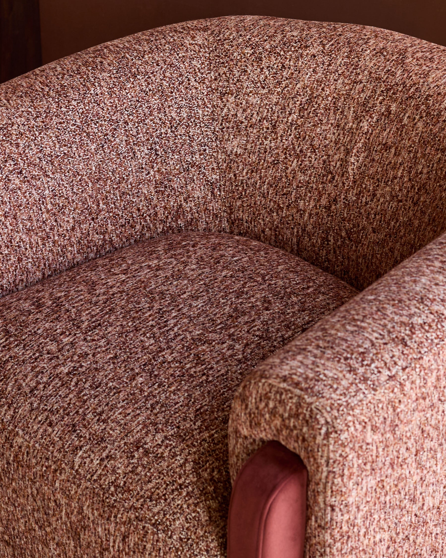 Miles toffee red mixed material occasional chair - Image 13
