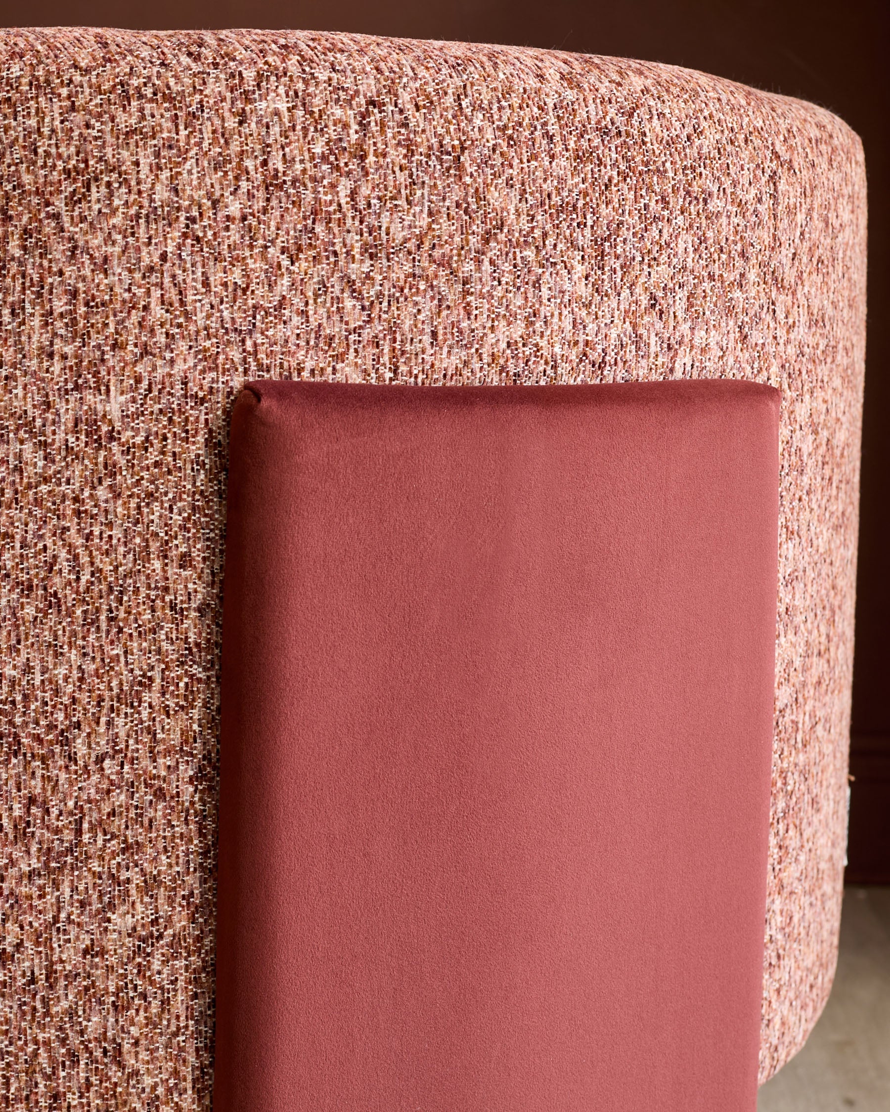 Miles toffee red mixed material occasional chair - Image 14