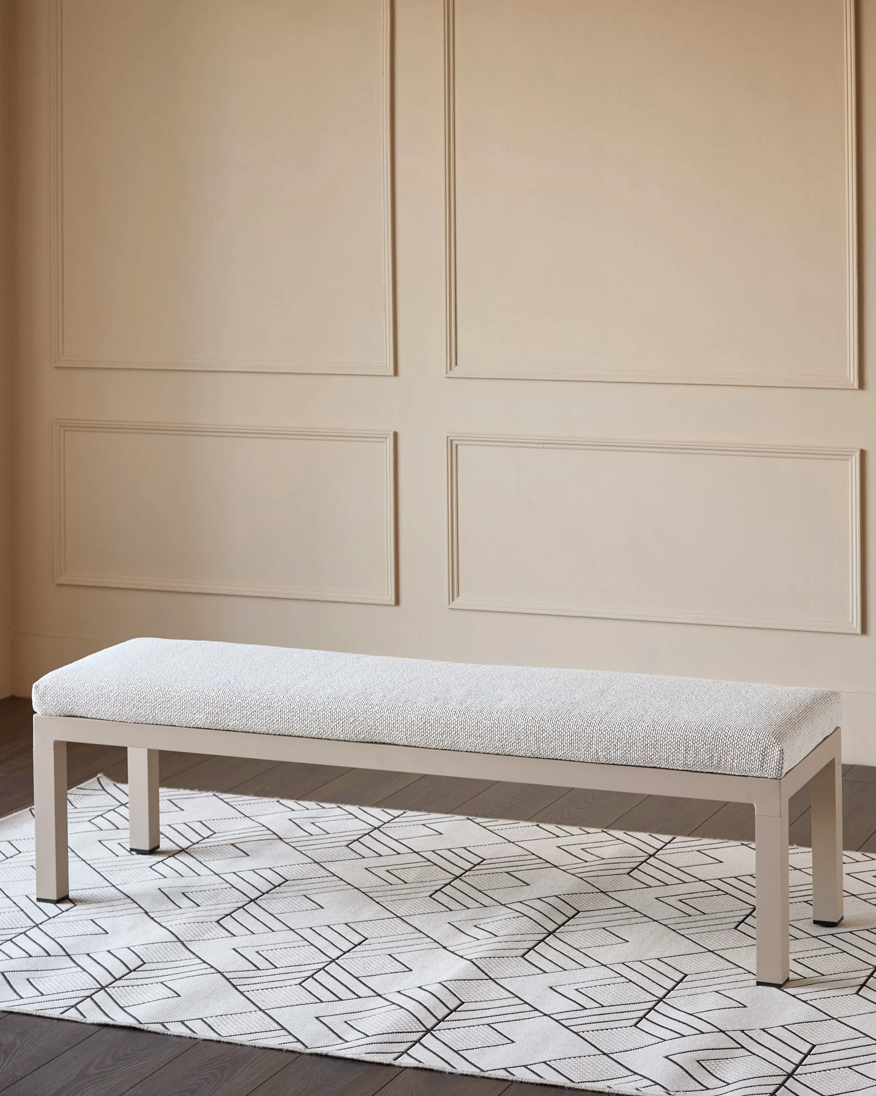 Minori natural garden 3 seater bench without backrest