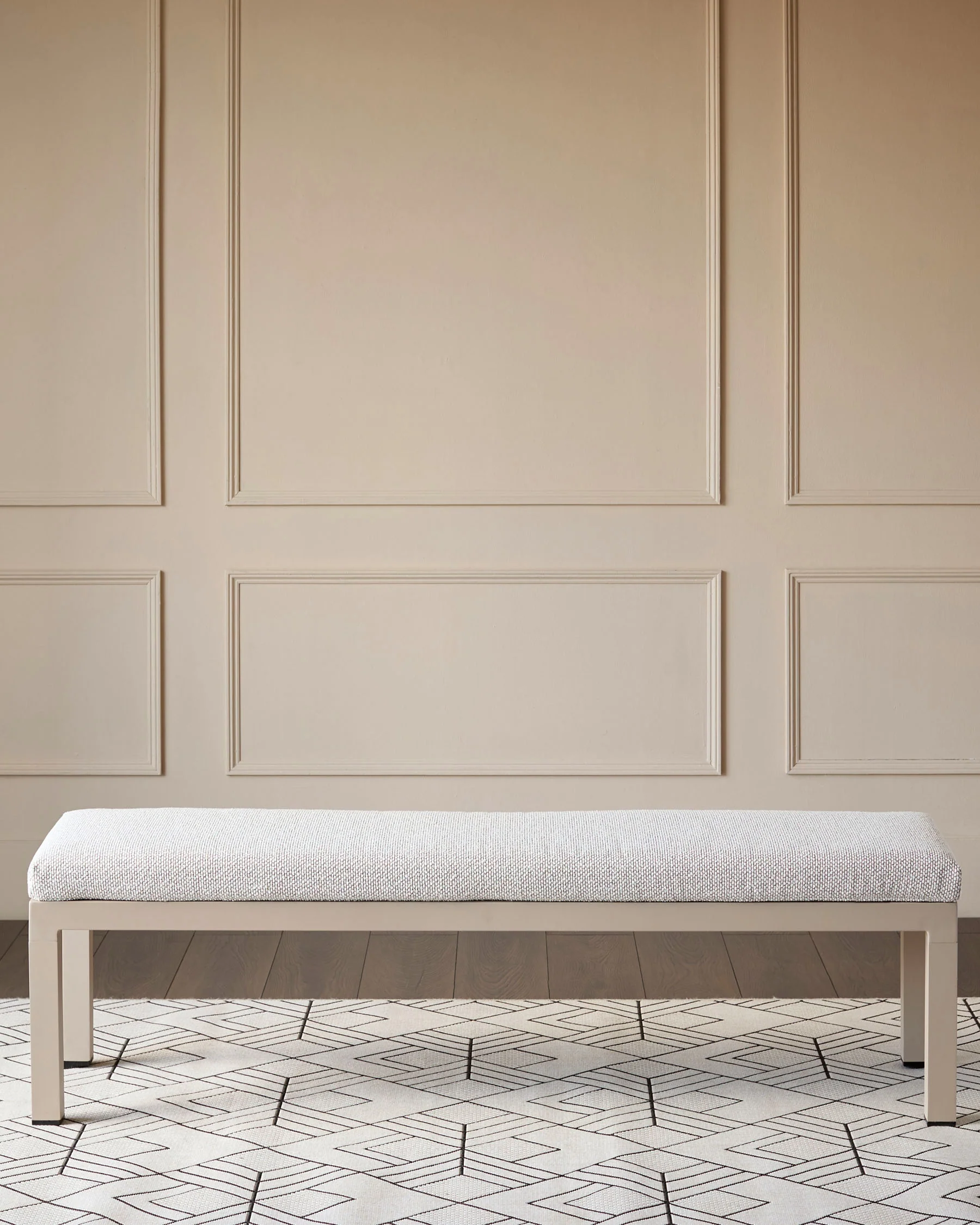 Minori natural garden 3 seater bench without backrest - Image 3