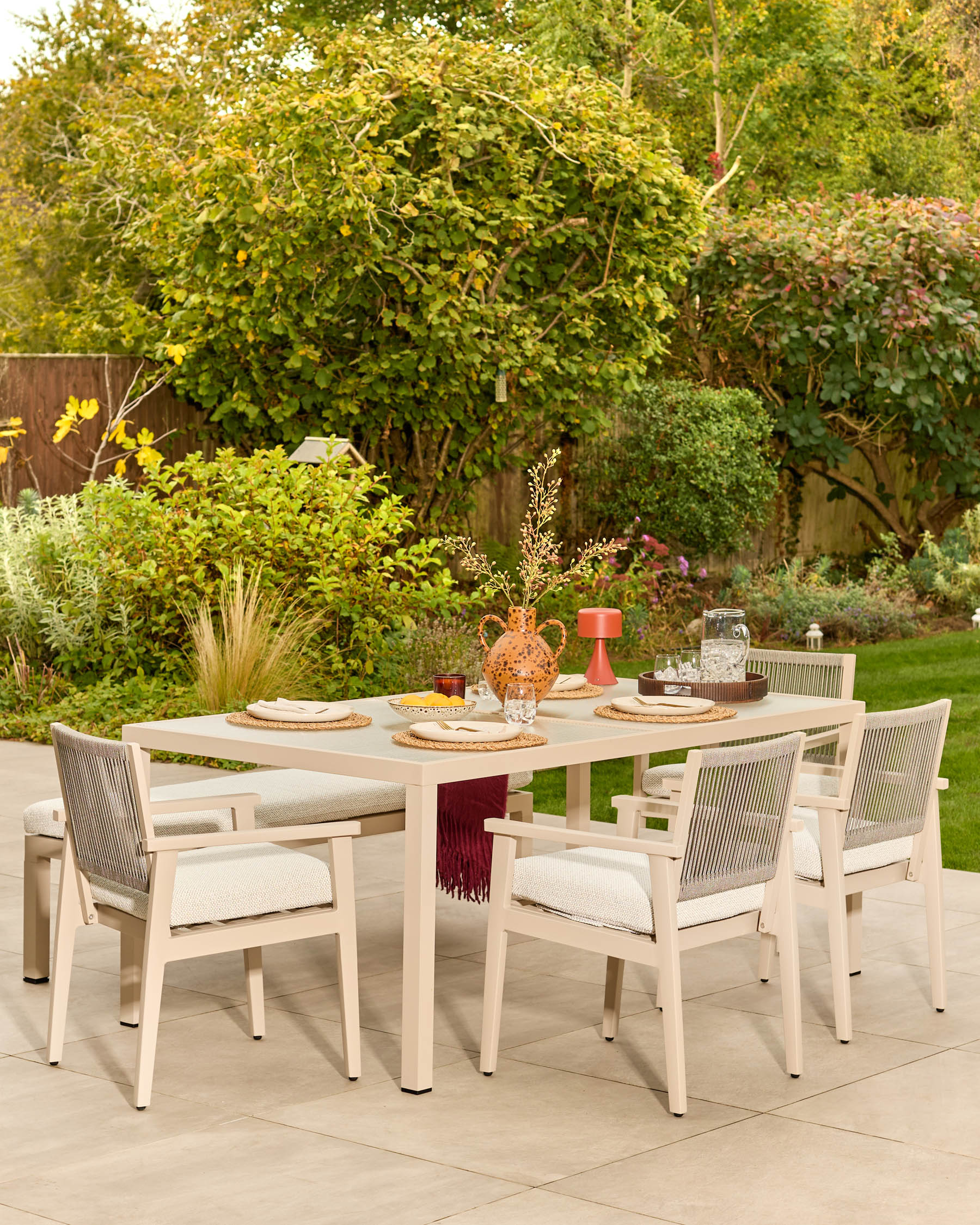 Minori natural garden dining armchairs - Image 7