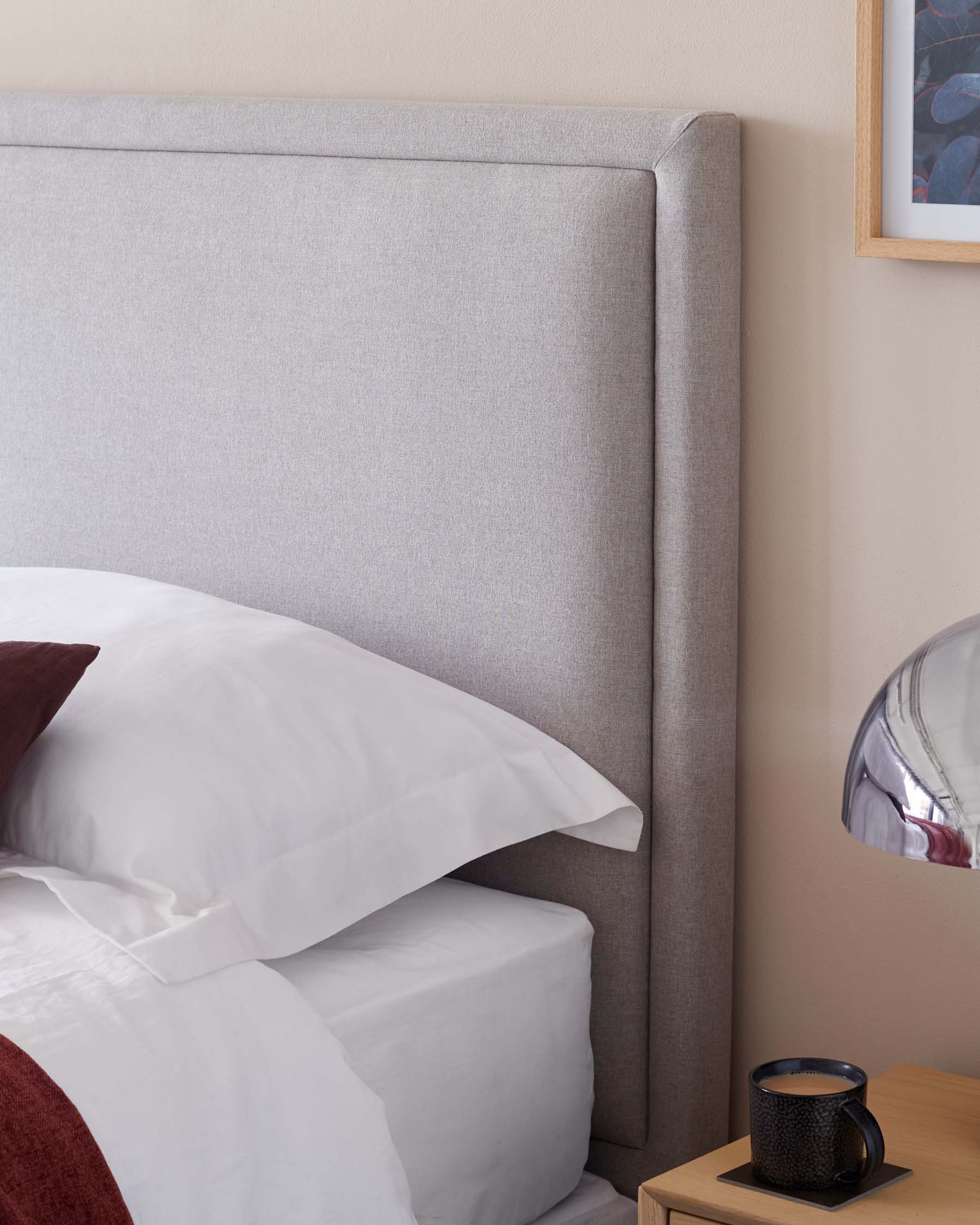 Monica Light Grey Fabric King Size Headboard - Image 3