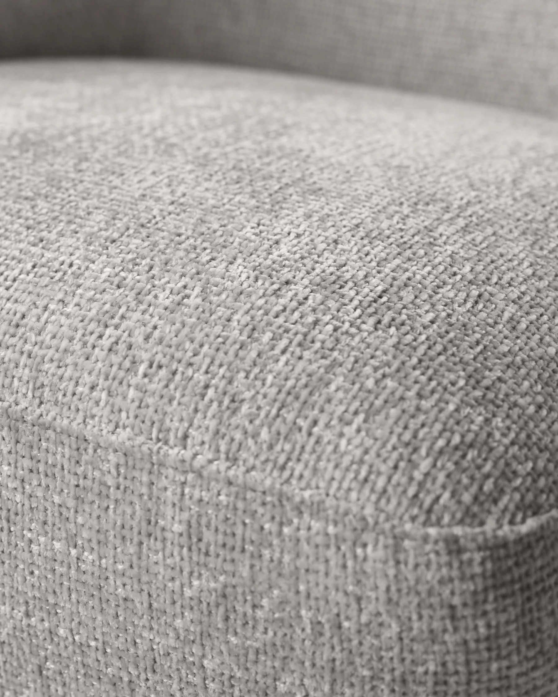 Natalia light grey chunky weave swivel accent chair - Image 7