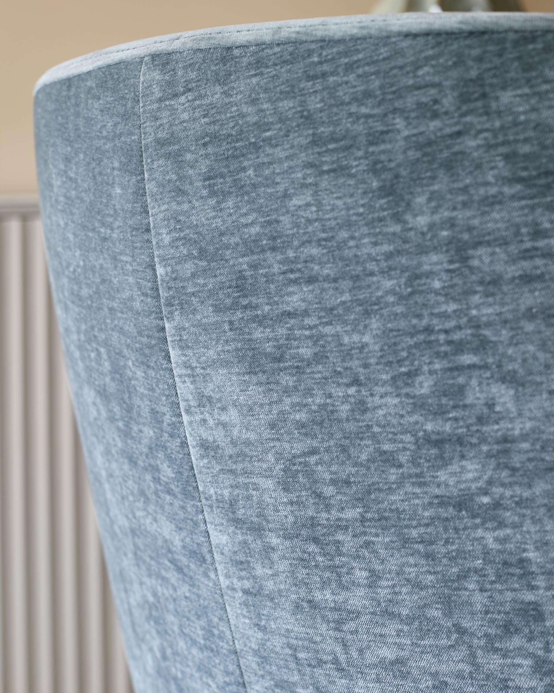 Natalia blue grey chenille swivel accent chair - Image 7