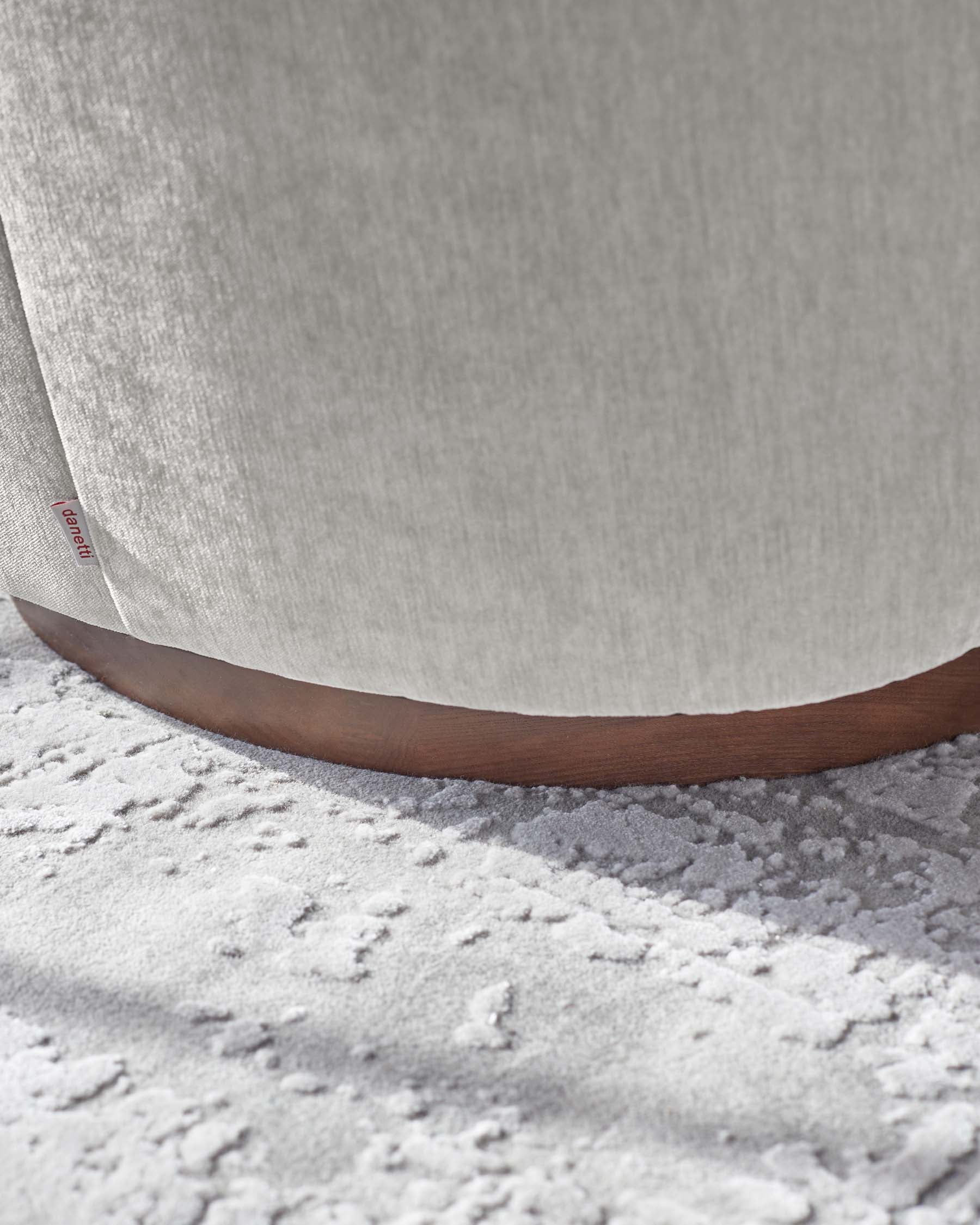 Natalia light grey chenille swivel accent chair - Image 6