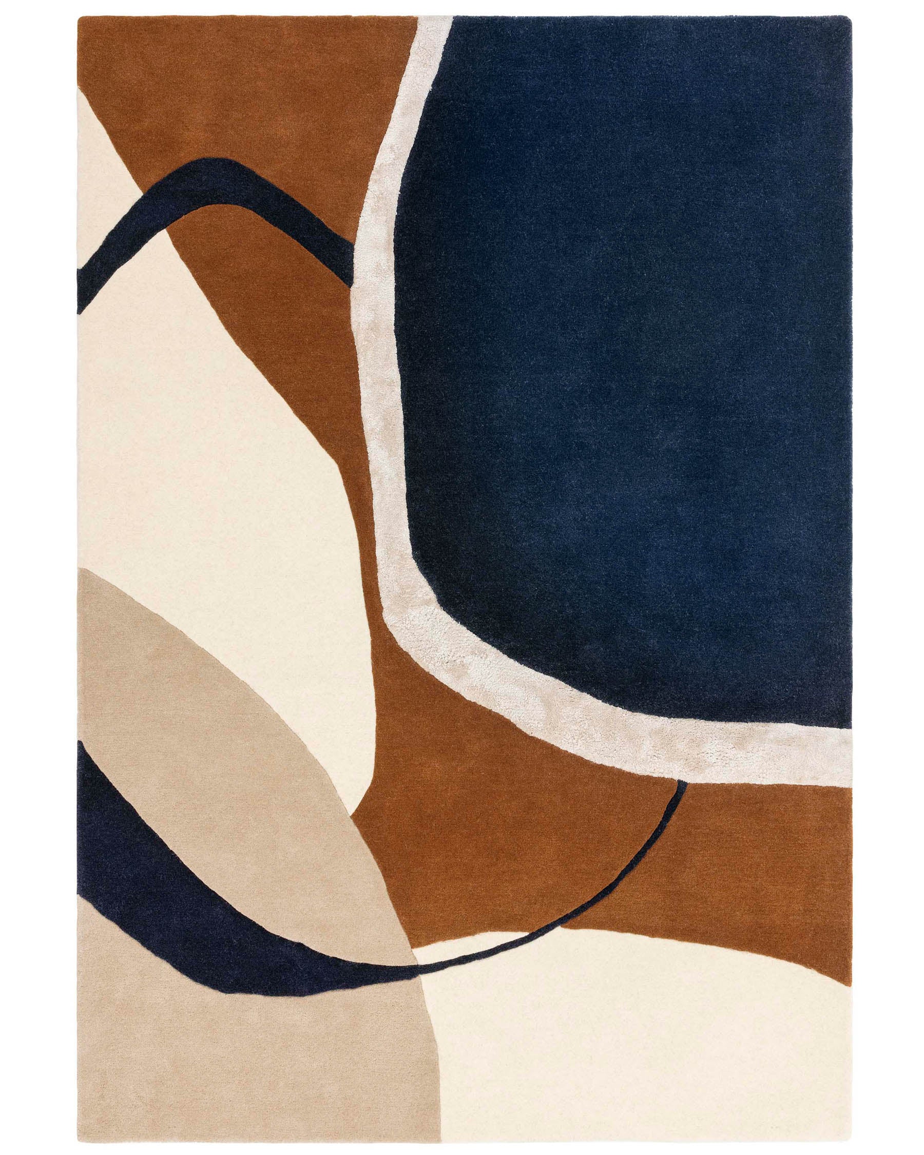 Neo navy textured medium rug