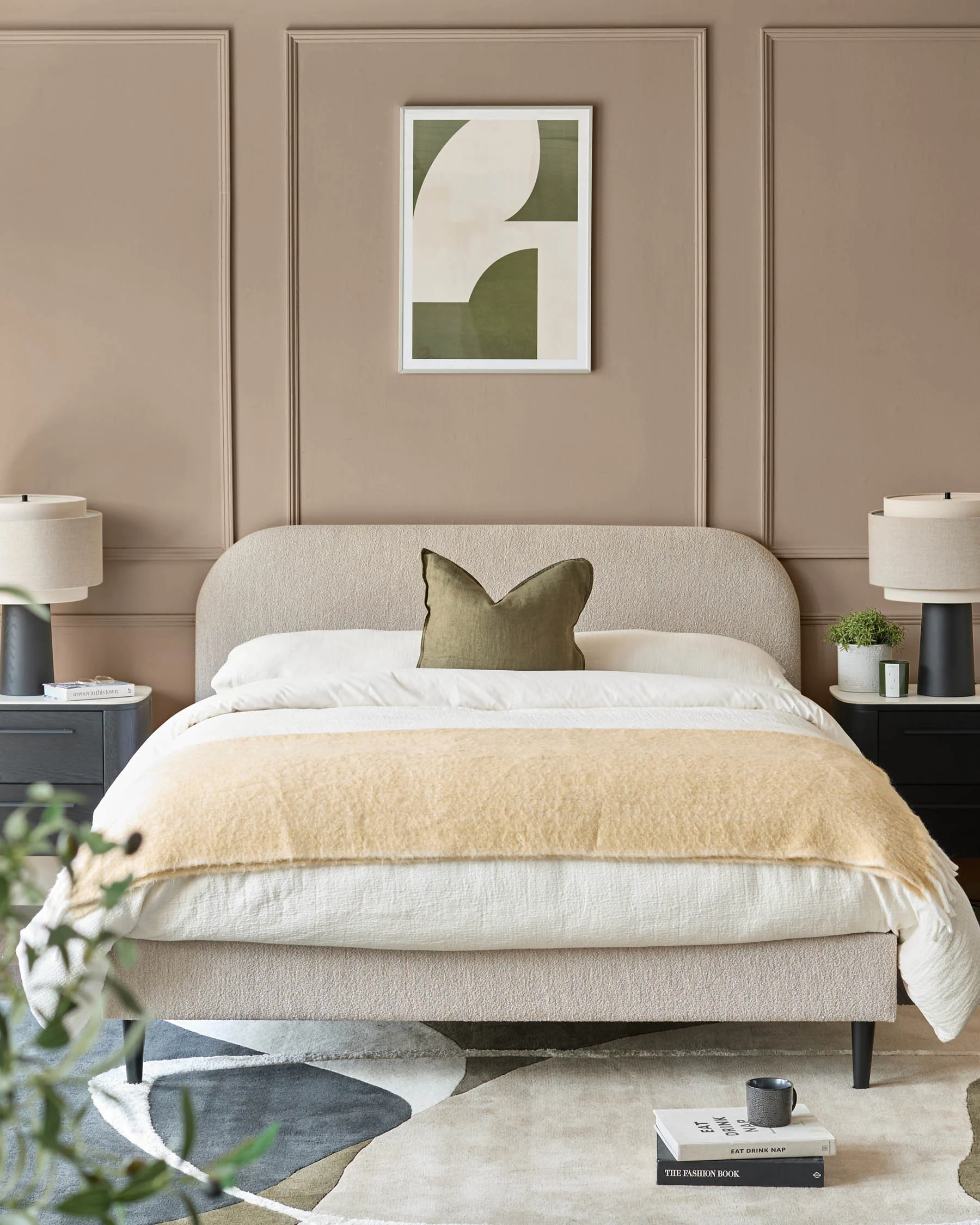 Neo olive and navy textured medium rug - Image 3