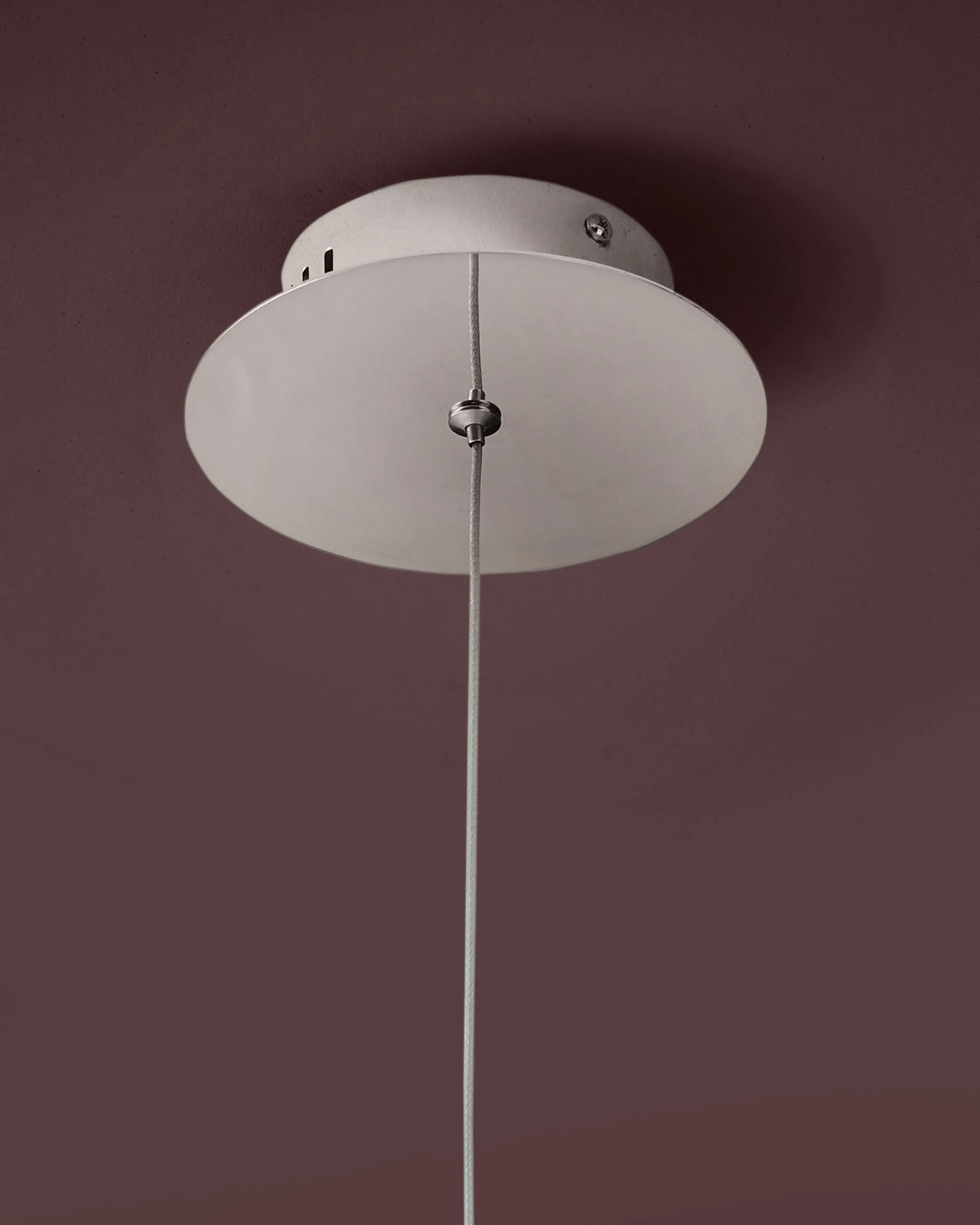Nina silver chrome with clear glass LED adjustable single drop pendant light - Image 5