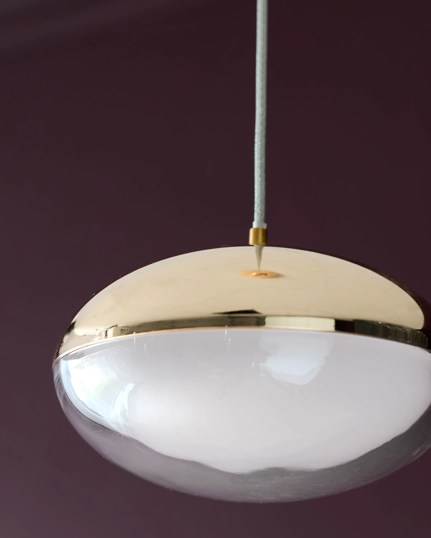 Nina soft gold with clear glass LED adjustable single pendant light - Image 6