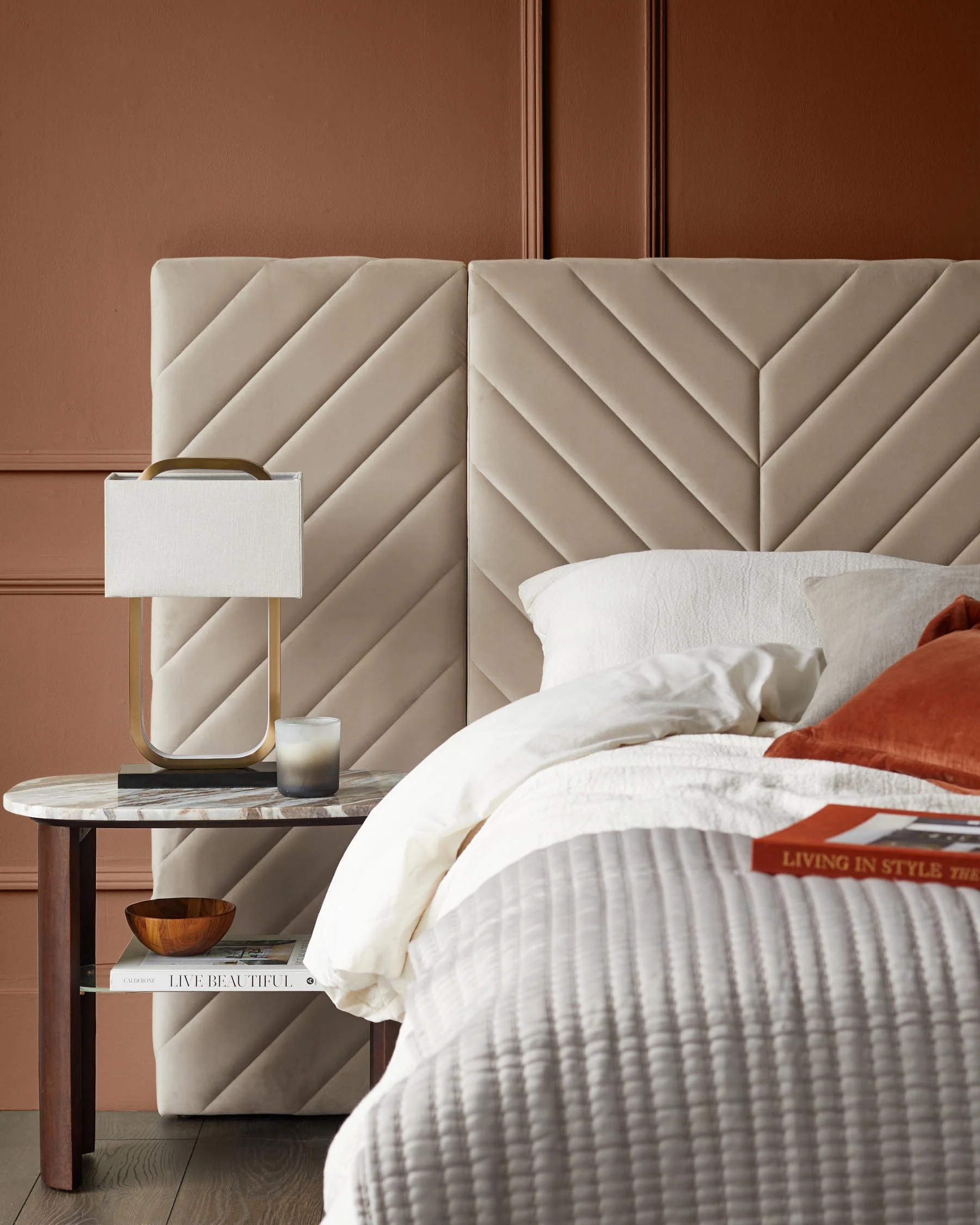 Octavia Luxe Champagne Velvet King Size Ottoman Storage Bed - Image 4