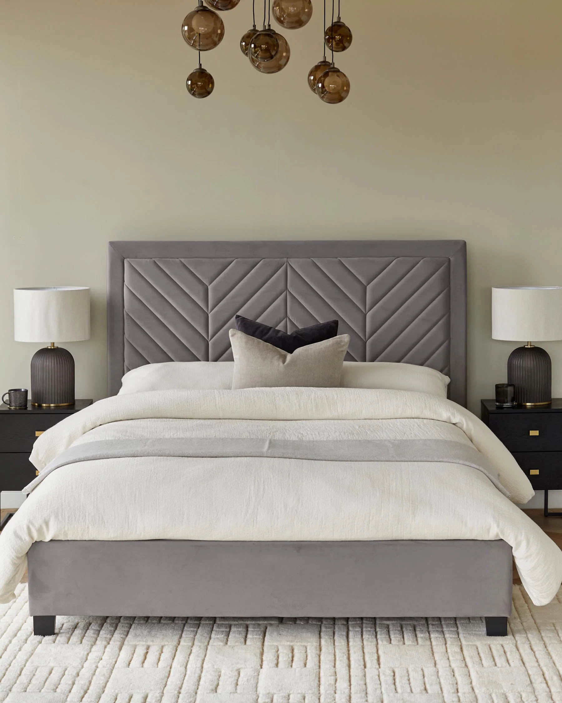 Octavia Grey Velvet Super King Size Ottoman Storage Bed - Image 6