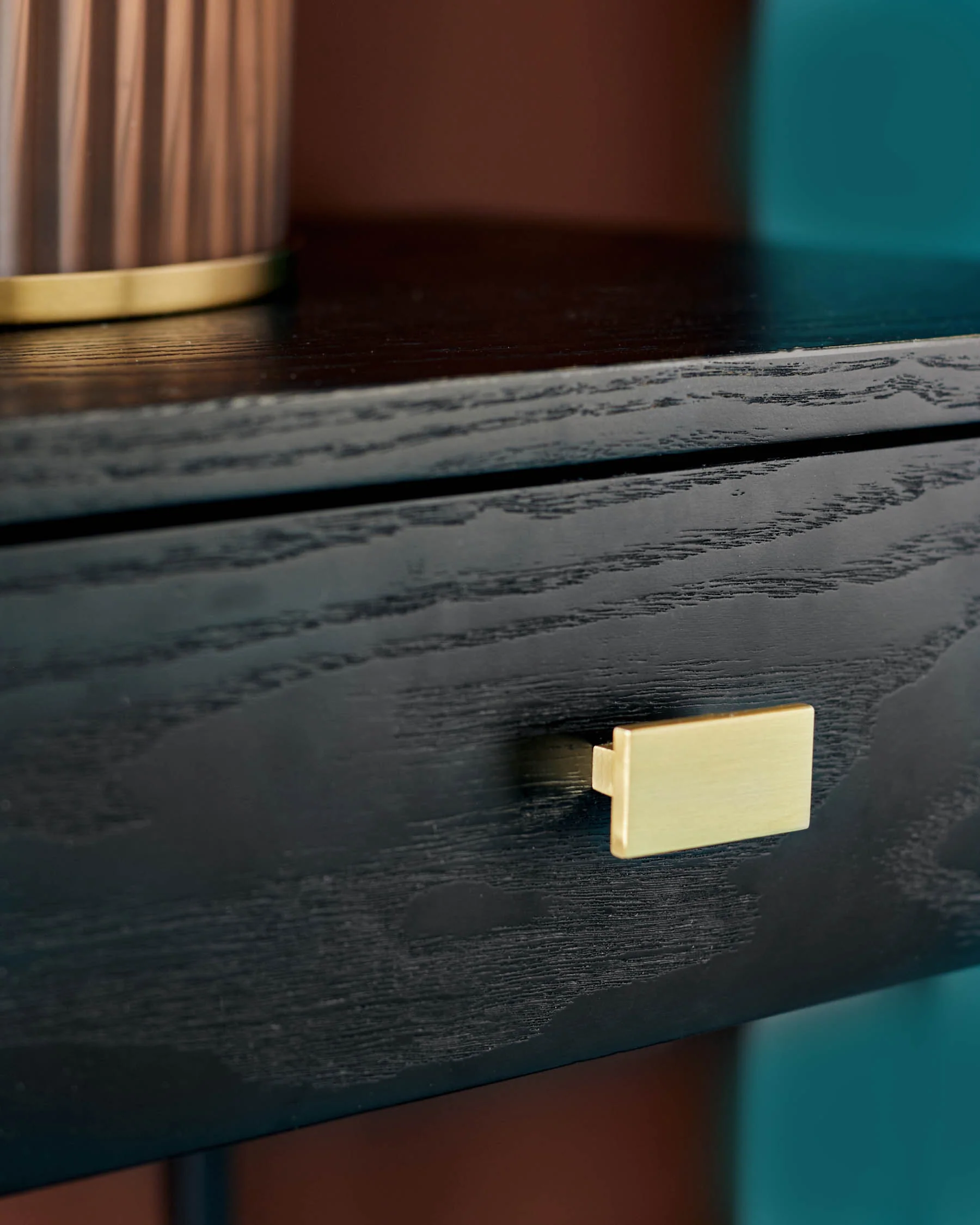 Odele Black Ash Bedside Table - Image 5