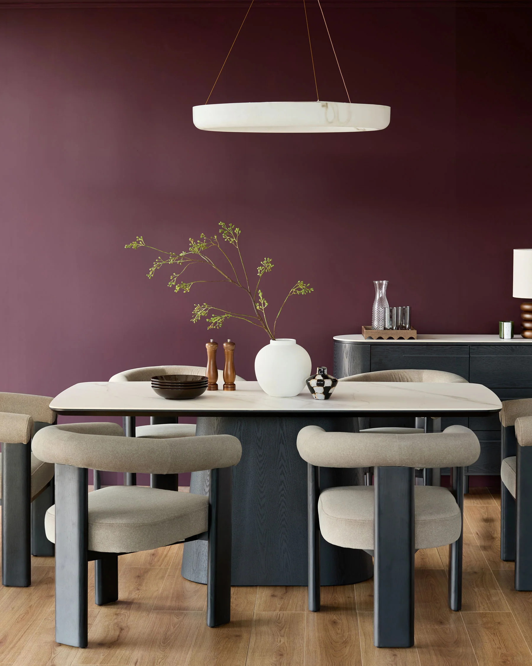 Orion mocha plush fabric dining chair - Image 4