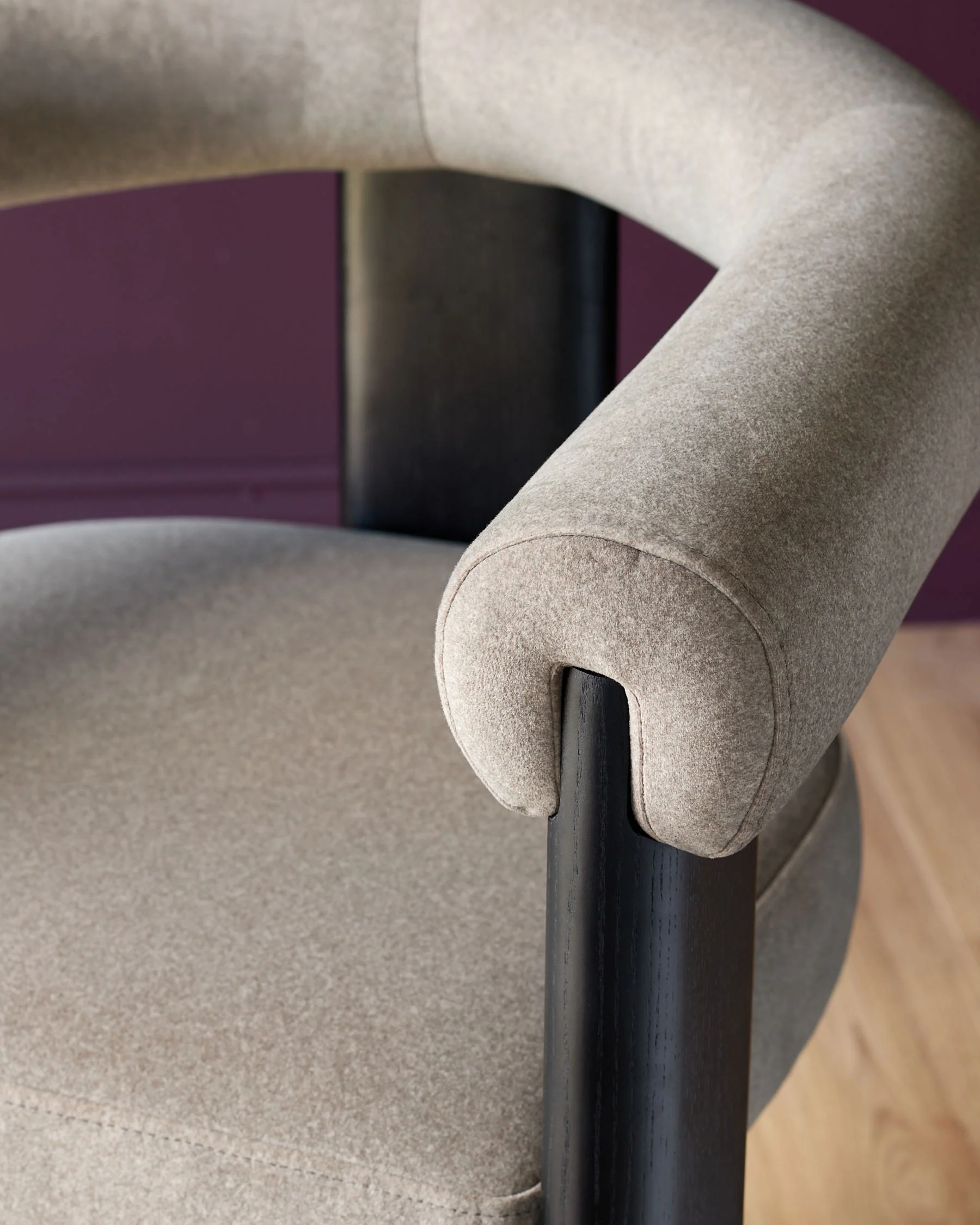 Orion mocha plush fabric dining chair - Image 5