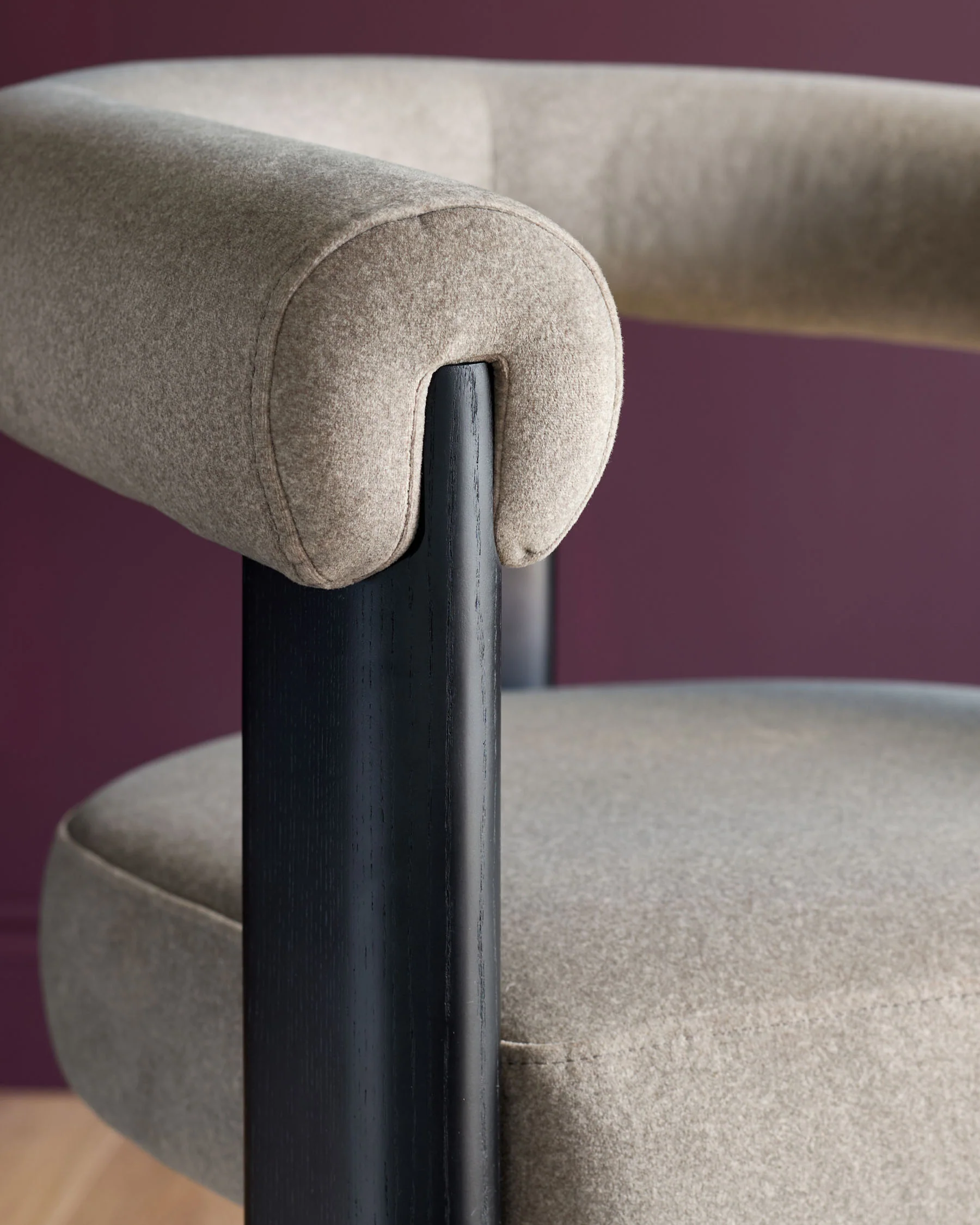 Orion mocha plush fabric dining chair - Image 7