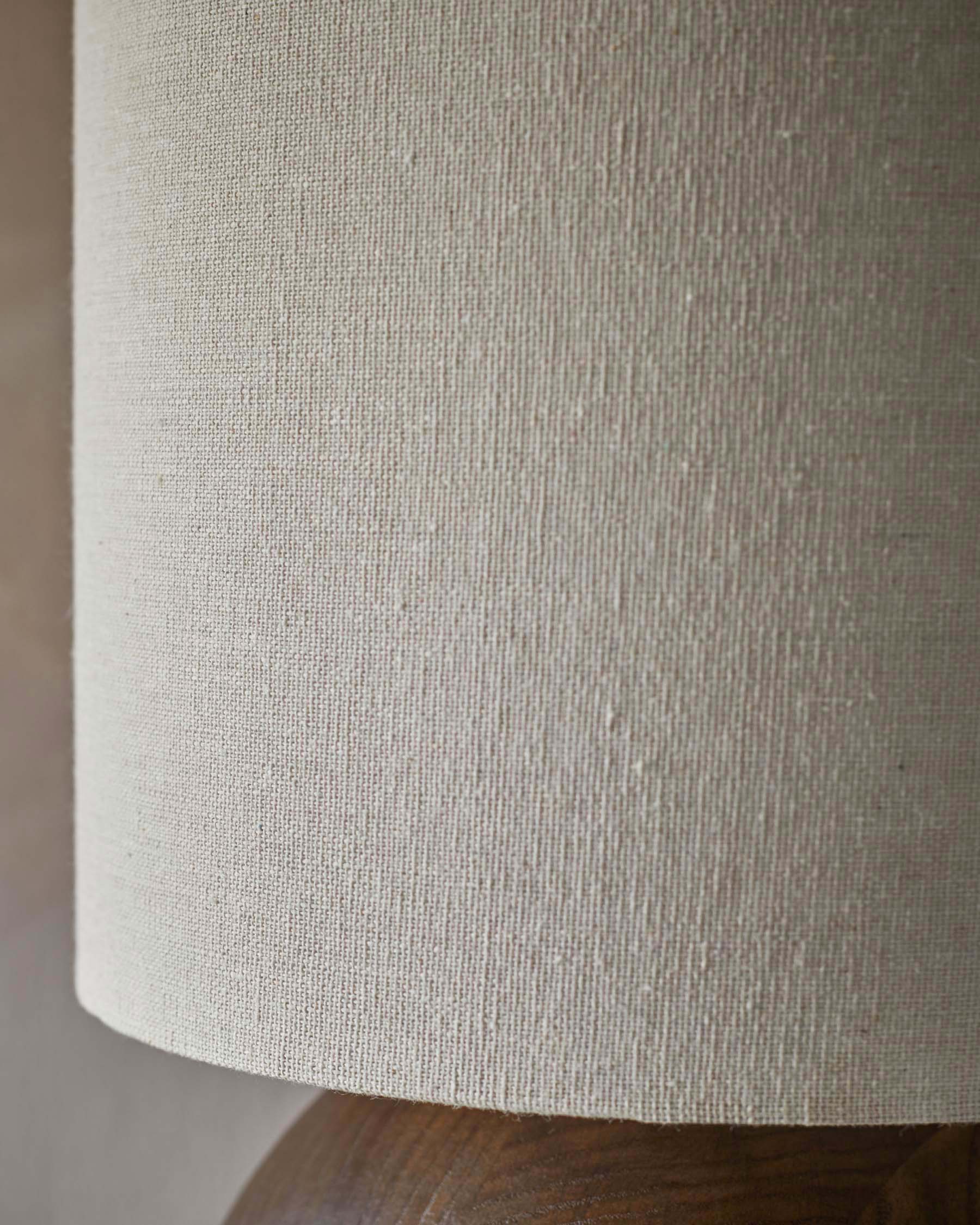Orlan natural linen and dark wood table lamp - Image 11