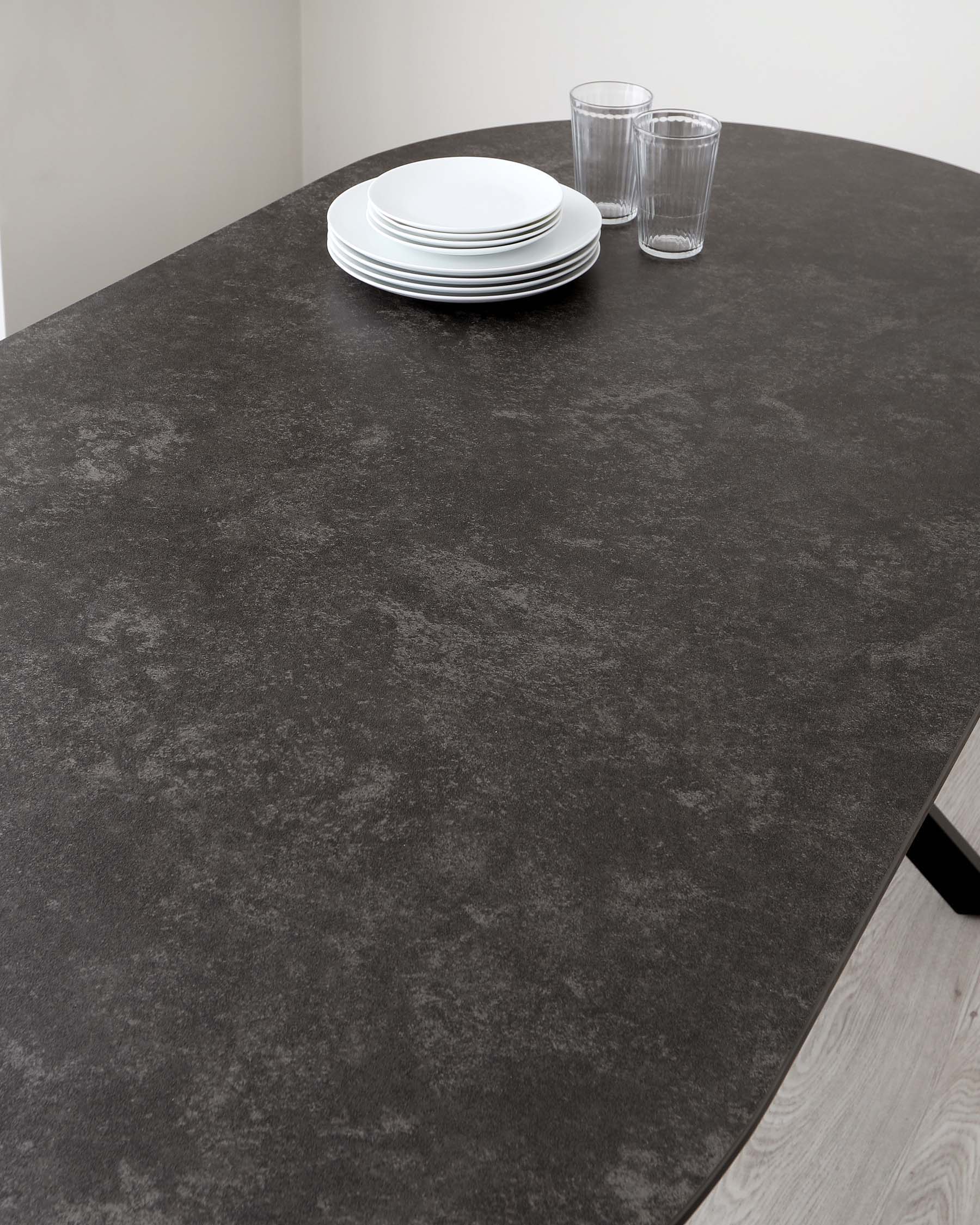 Orwell Dark Grey Ceramic Dining 6 Seater Table - Image 7