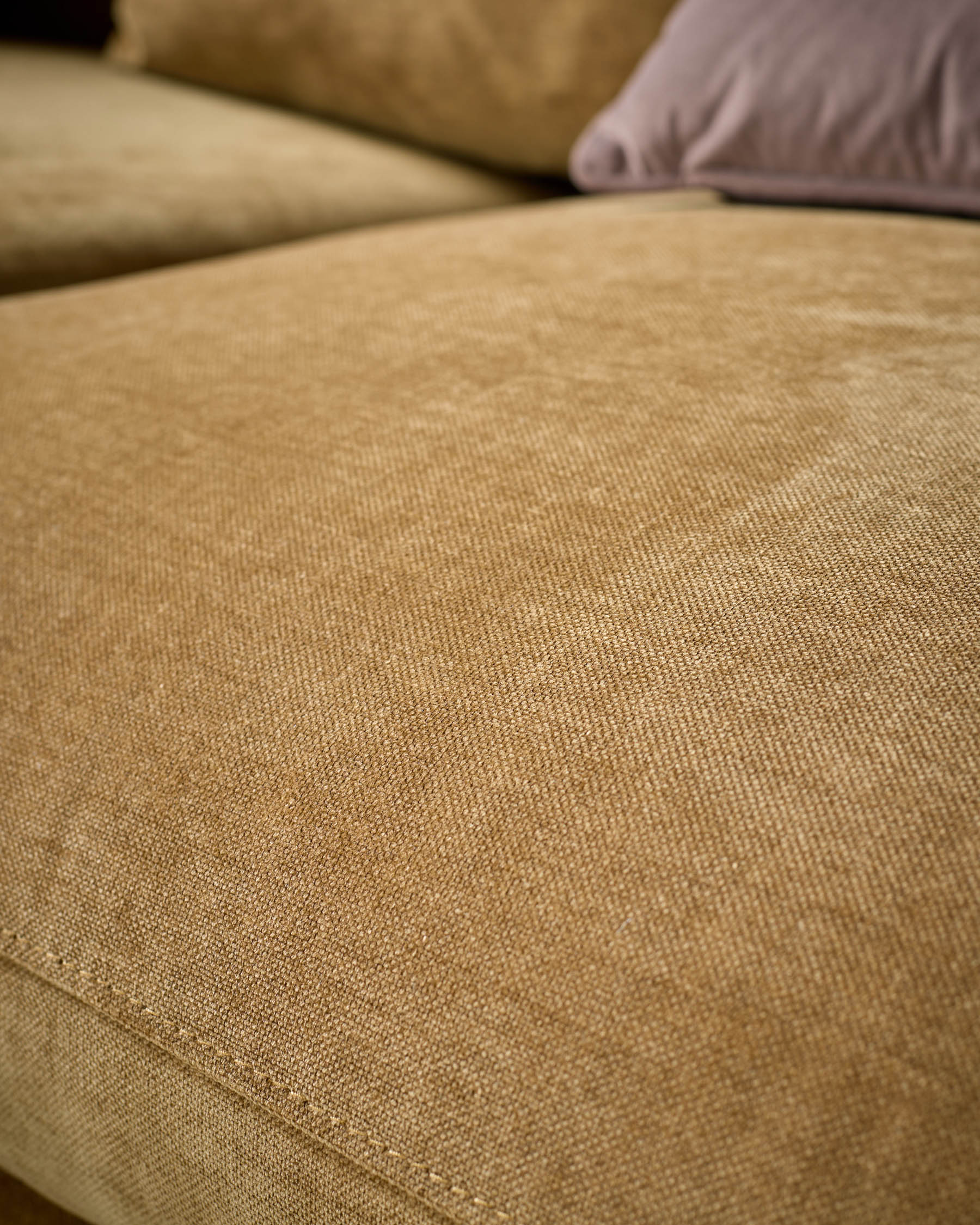 Ottilie ochre chenille right hand corner chaise sofa - Image 5