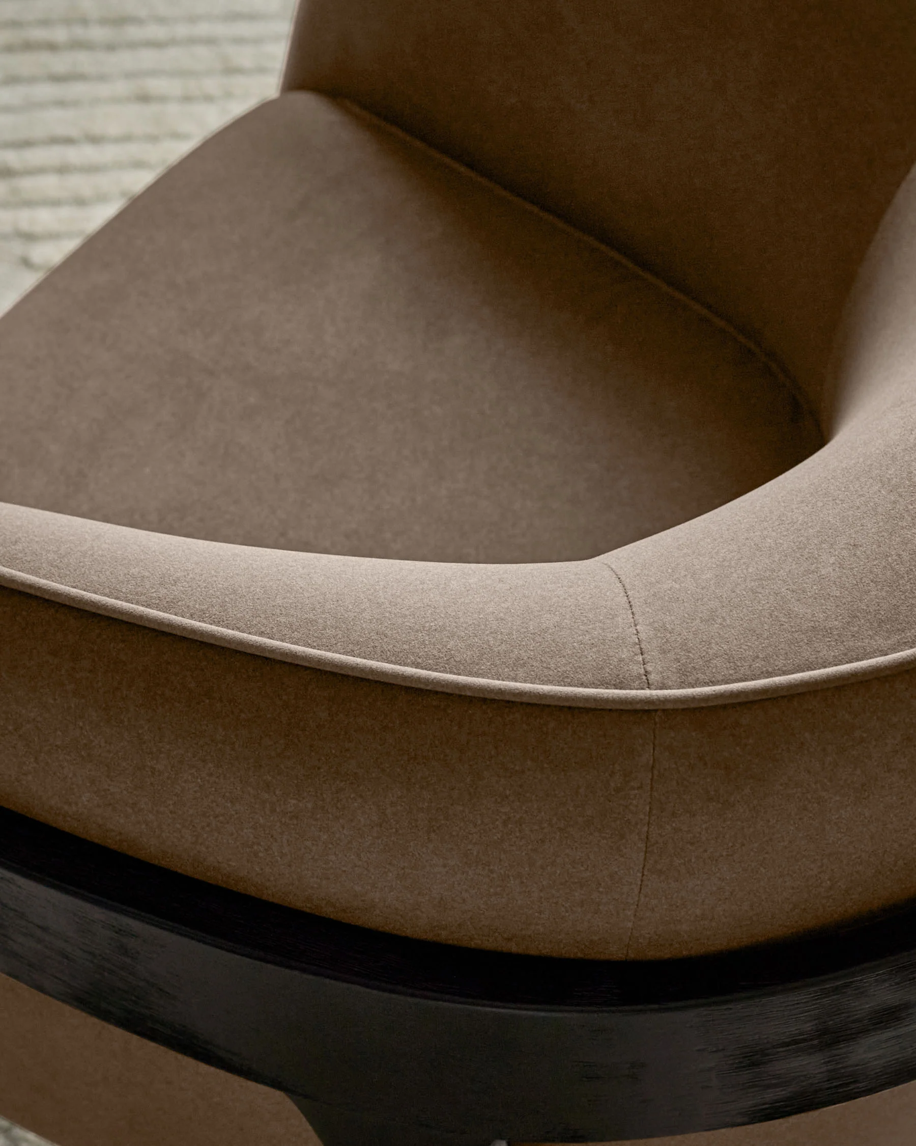 Palmer mocha plush fabric occasional chair - Image 5