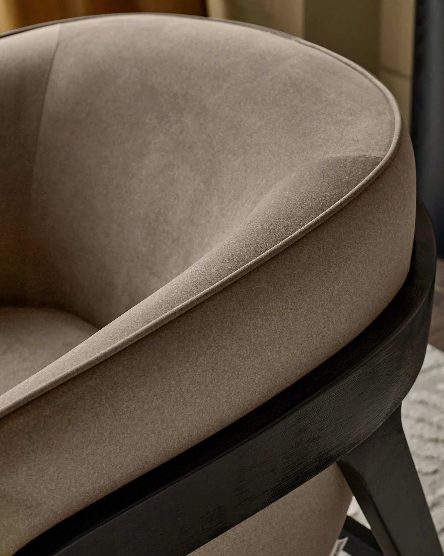 Palmer mocha plush fabric occasional chair - Image 7