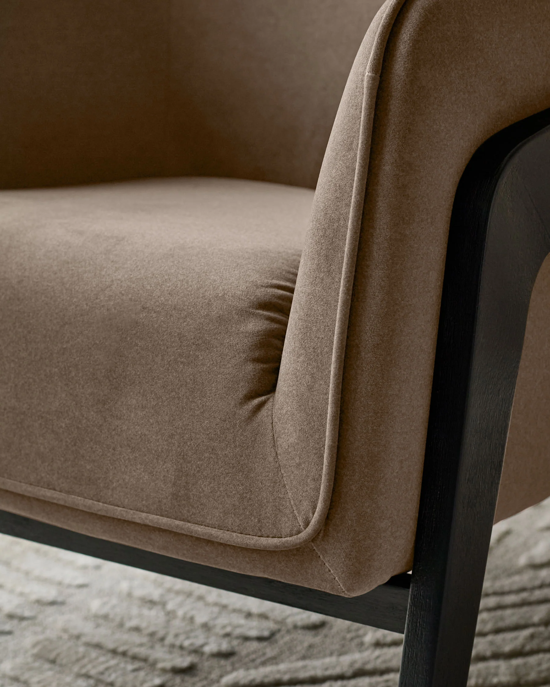 Palmer mocha plush fabric occasional chair - Image 8
