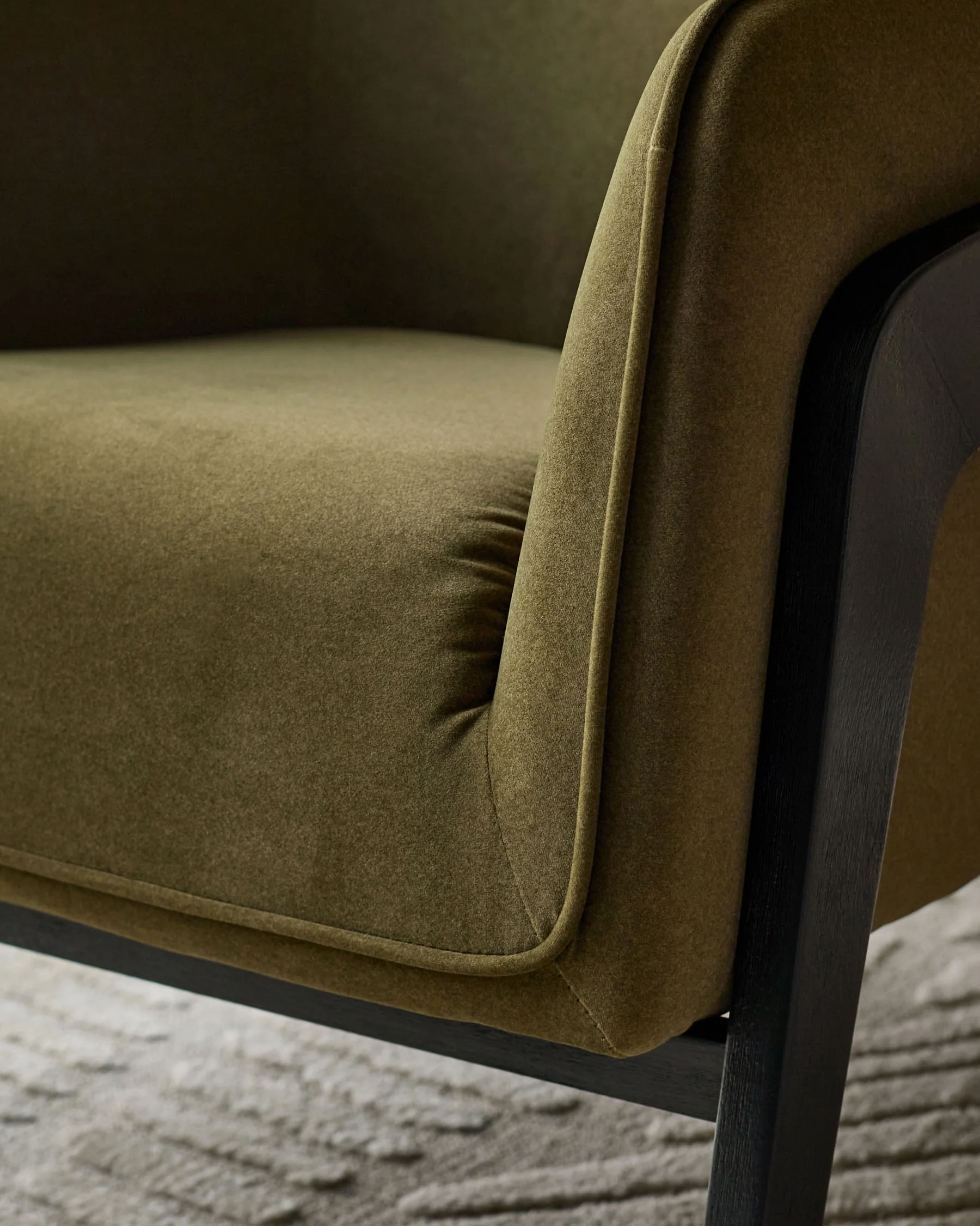 Palmer pistachio green plush fabric occasional chair - Image 8