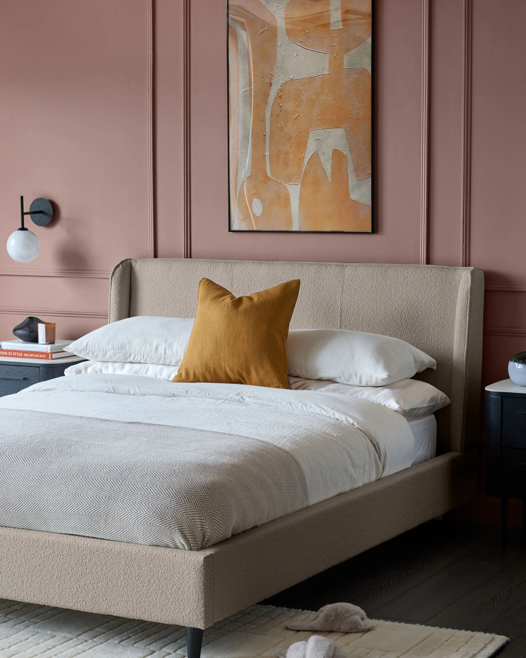 Paolo Natural Soft Boucle Double Bed