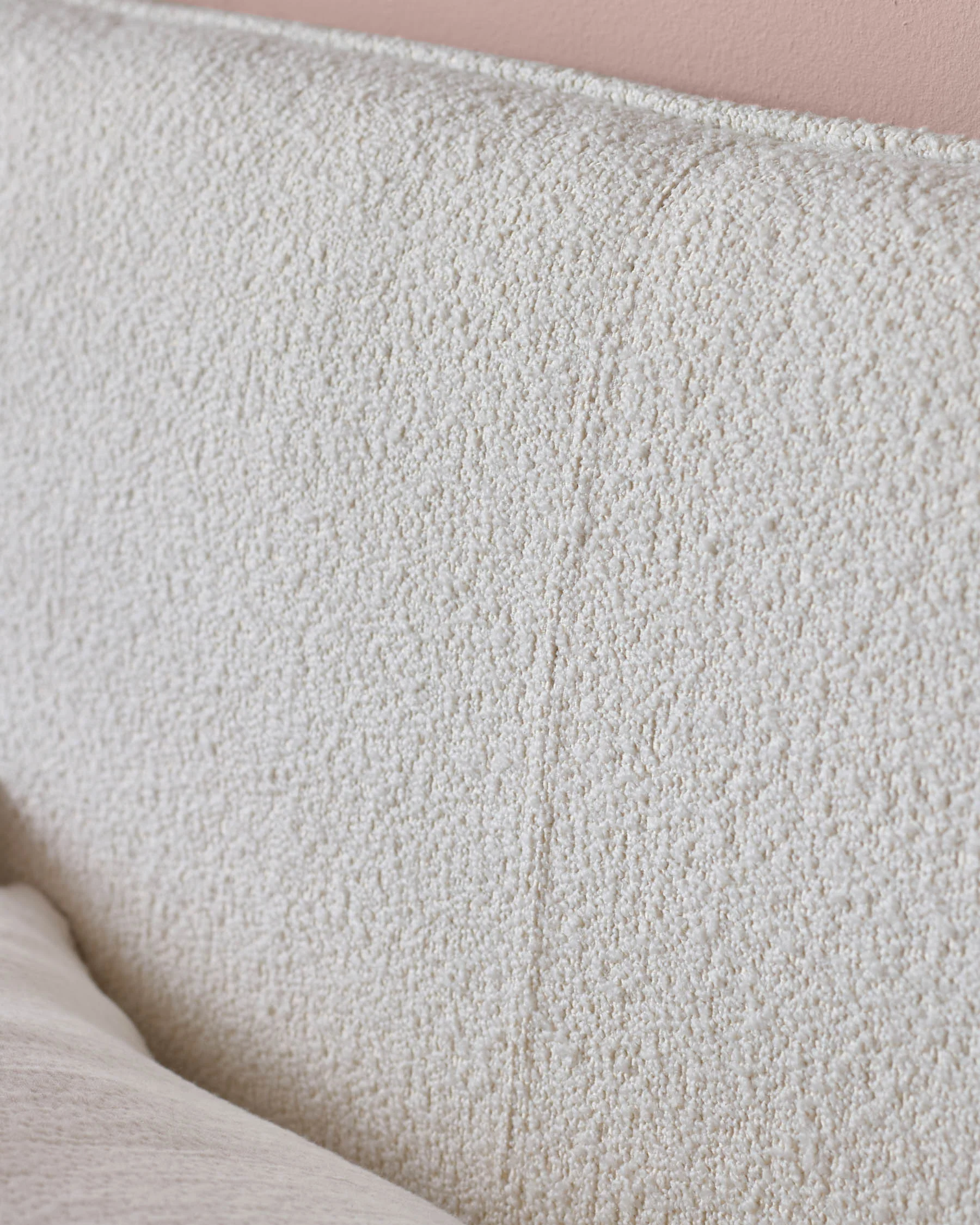 Paolo Ivory Boucle Double Bed - Image 8