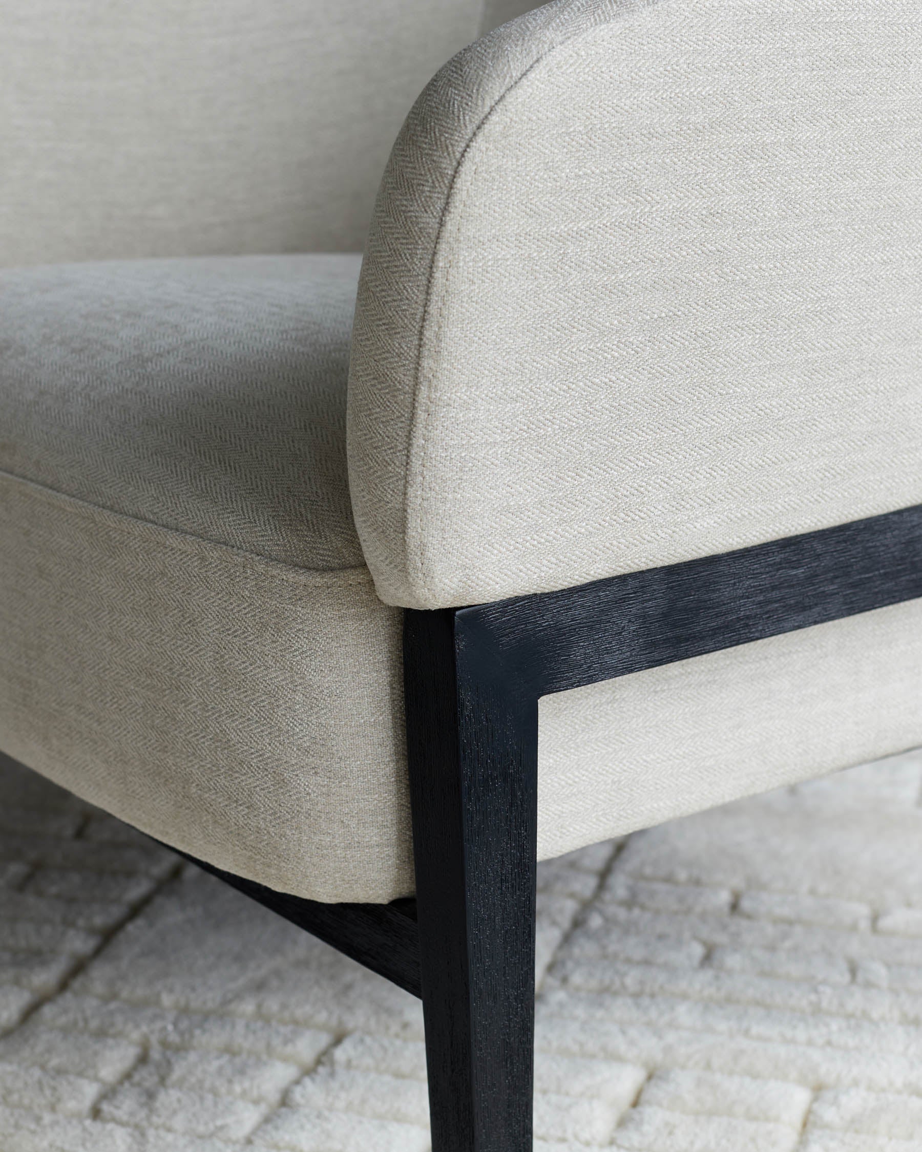 Parker ivory fabric accent chair - Image 3