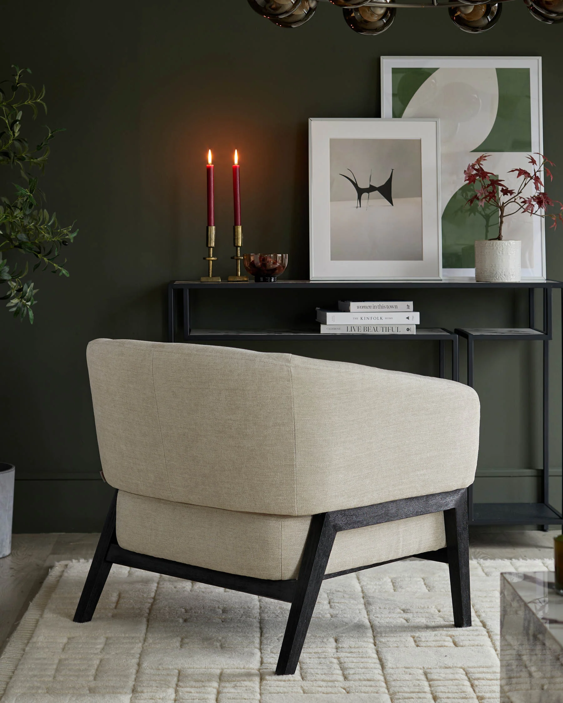 Parker ivory fabric accent chair - Image 6