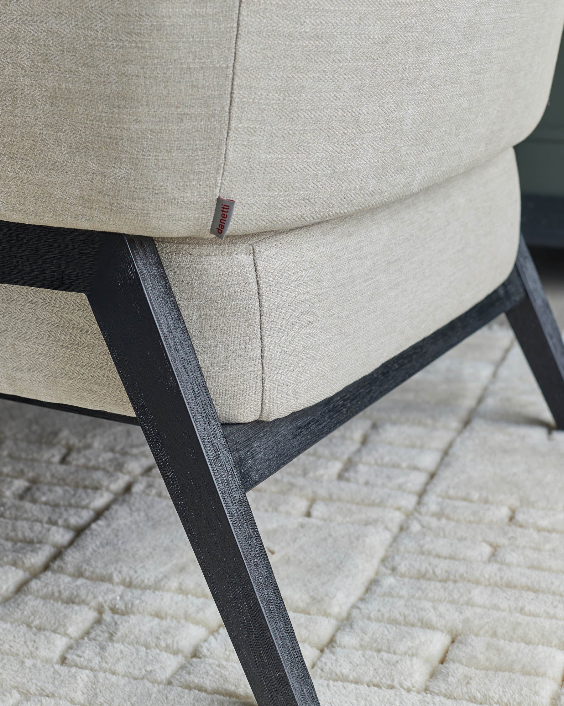 Parker ivory fabric accent chair - Image 7