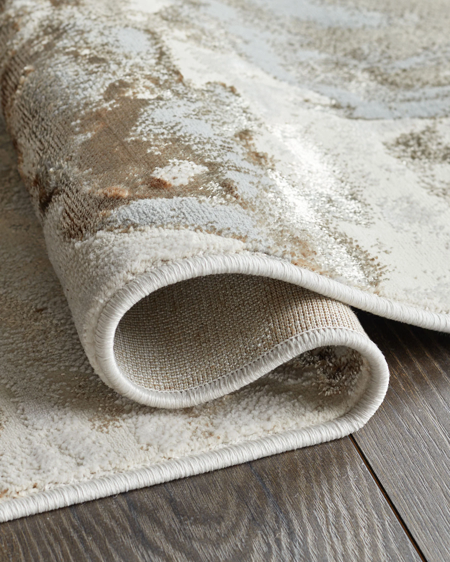 Perla soft gold textured runner rug - Image 5
