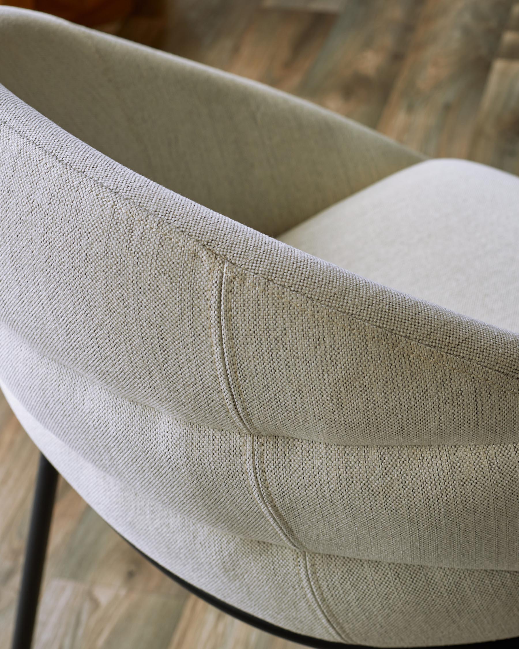 Phoebe ivory dual tone fabric dining chair - Image 4