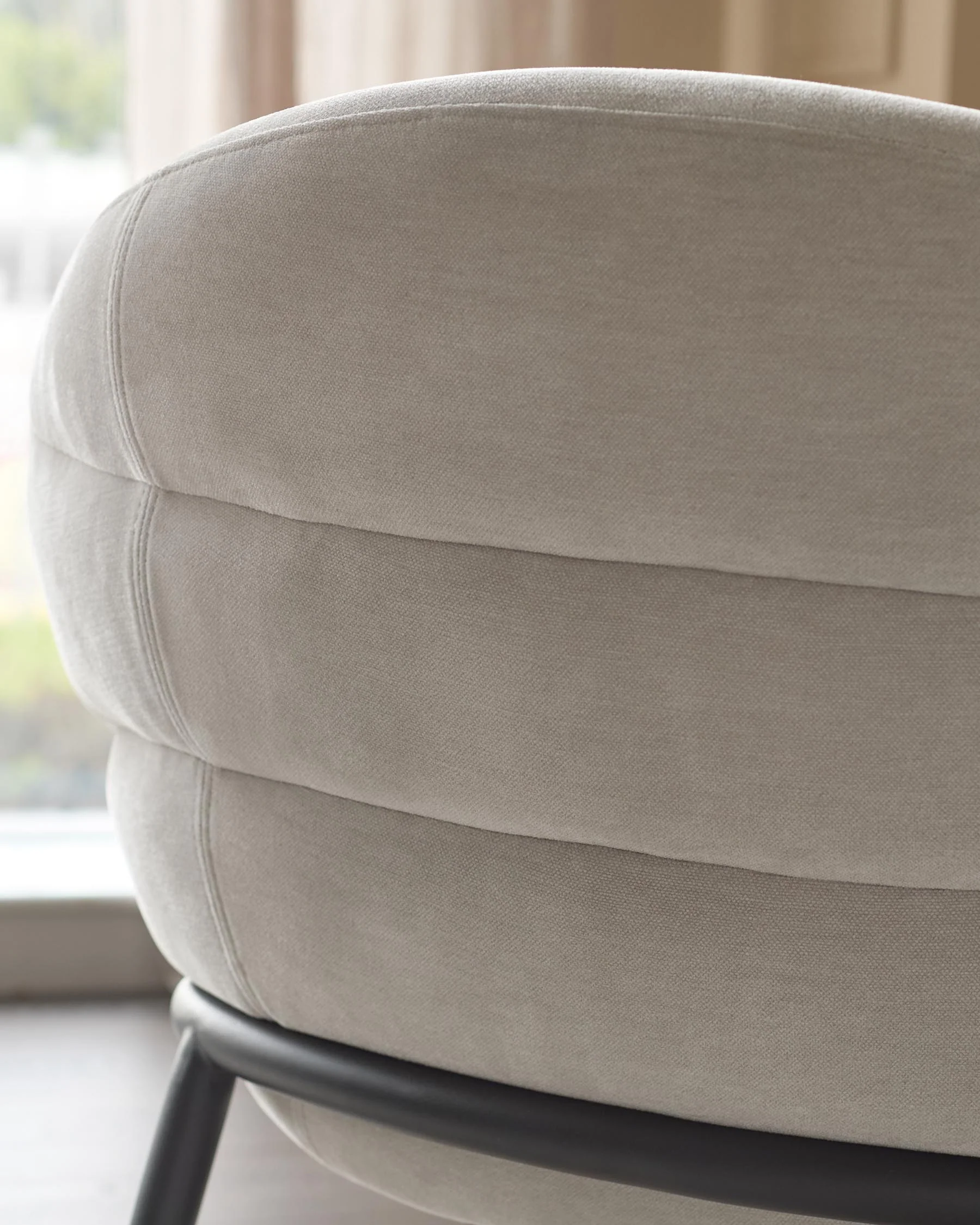 Phoebe grey fabric cocktail chair - Image 3