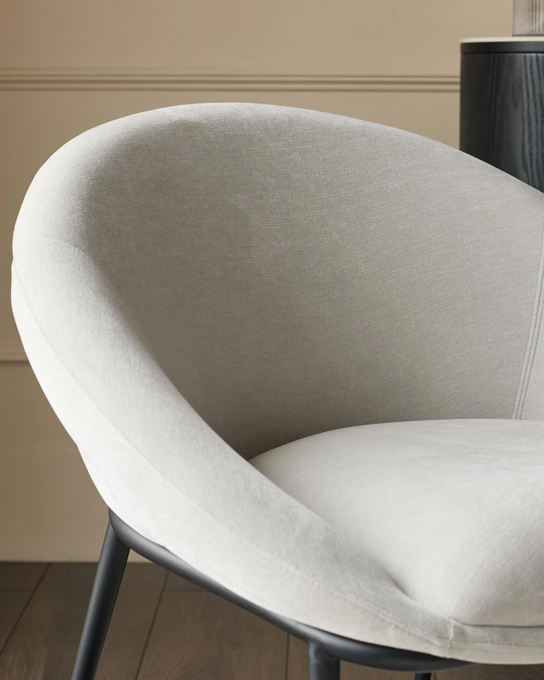 Phoebe grey fabric cocktail chair - Image 4
