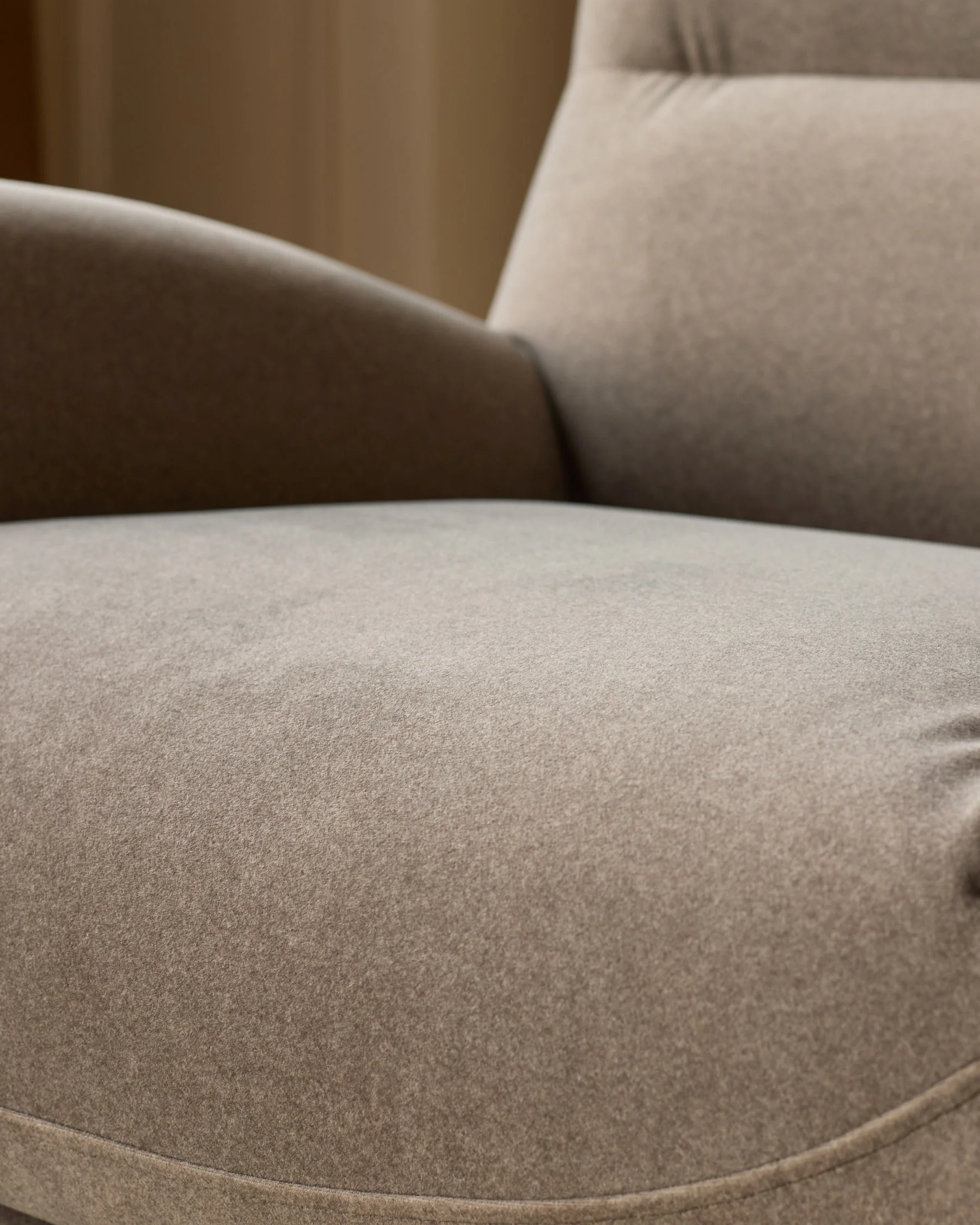 Piper mocha plush fabric occasional chair with footstool - Image 10