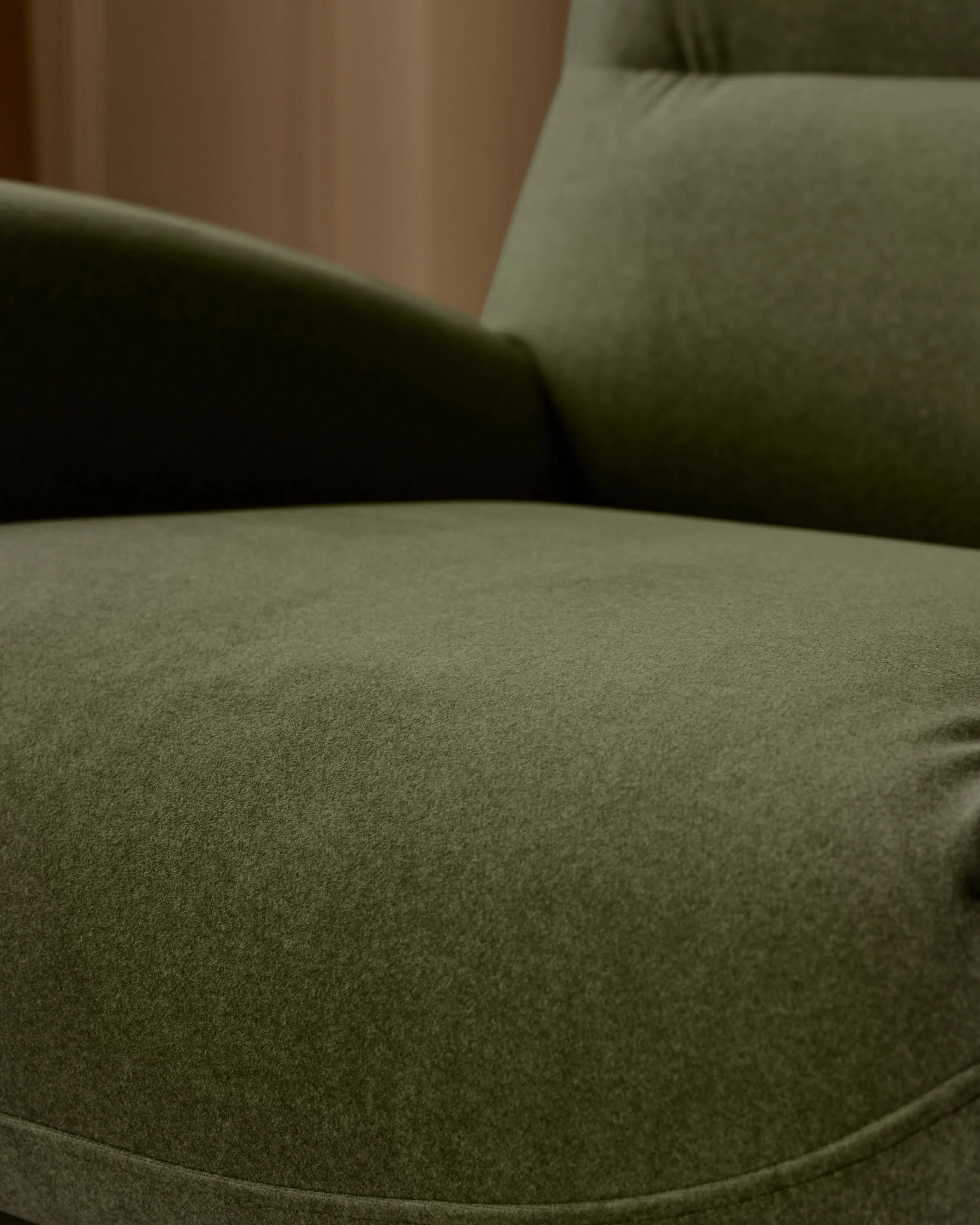 Piper olive green velvet swivel accent chair - Image 10