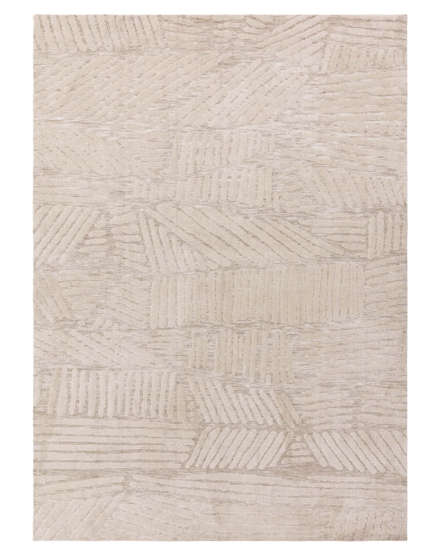Porcelain cream textured small rug
